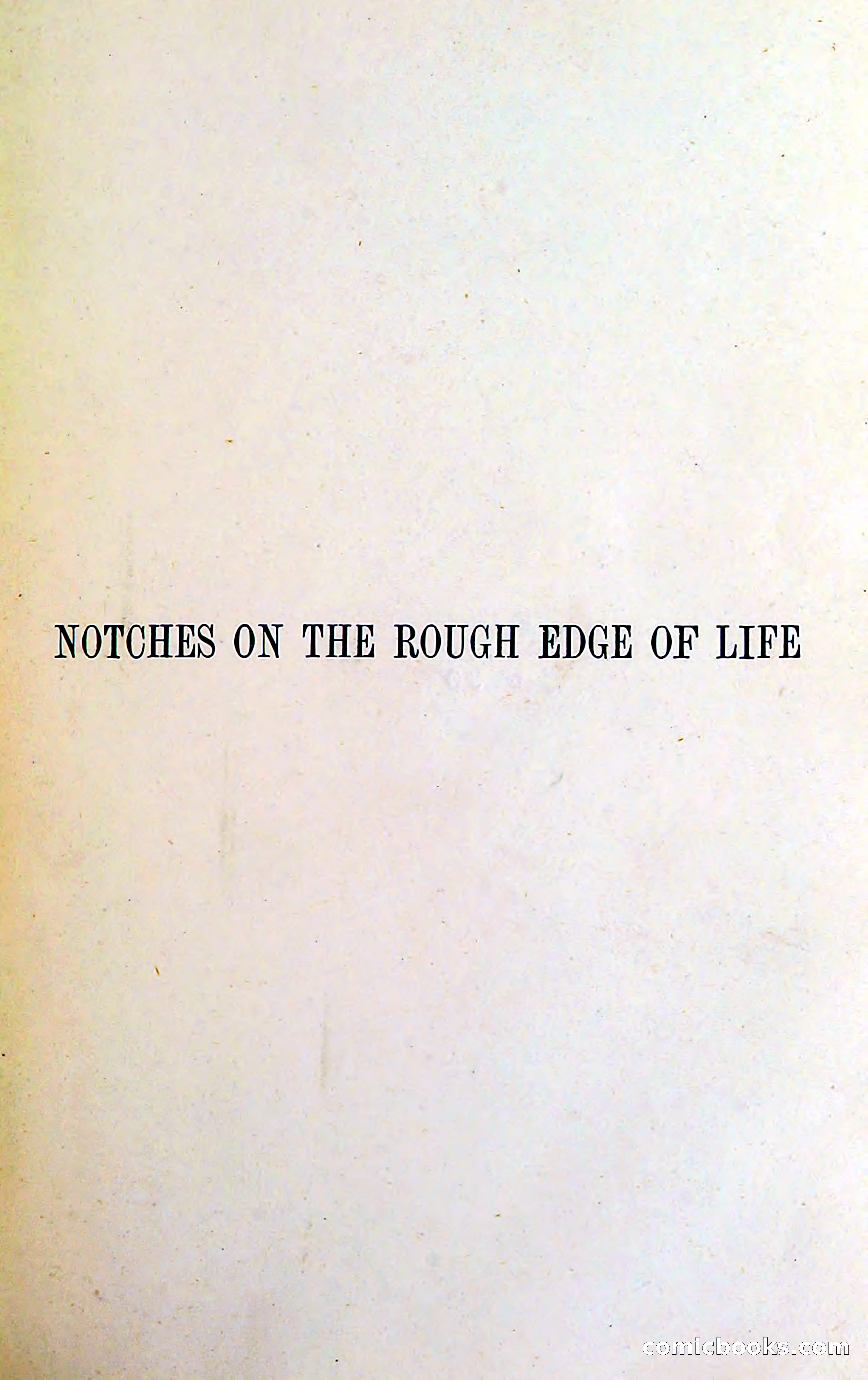 Notches on the Rough Edge of Life — page 3 of 204