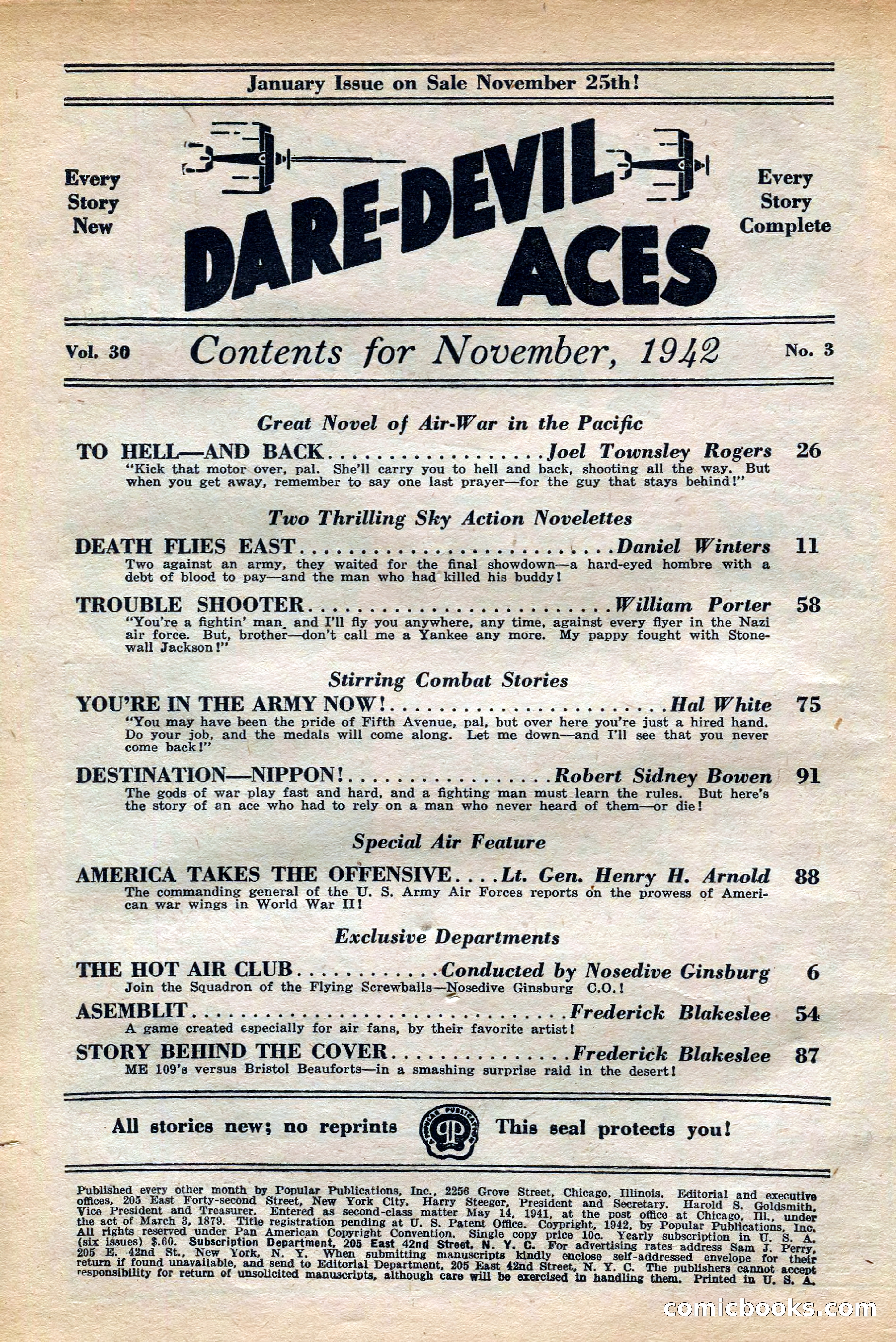 Dare-Devil Aces, November 1942 — page 4 of 118
