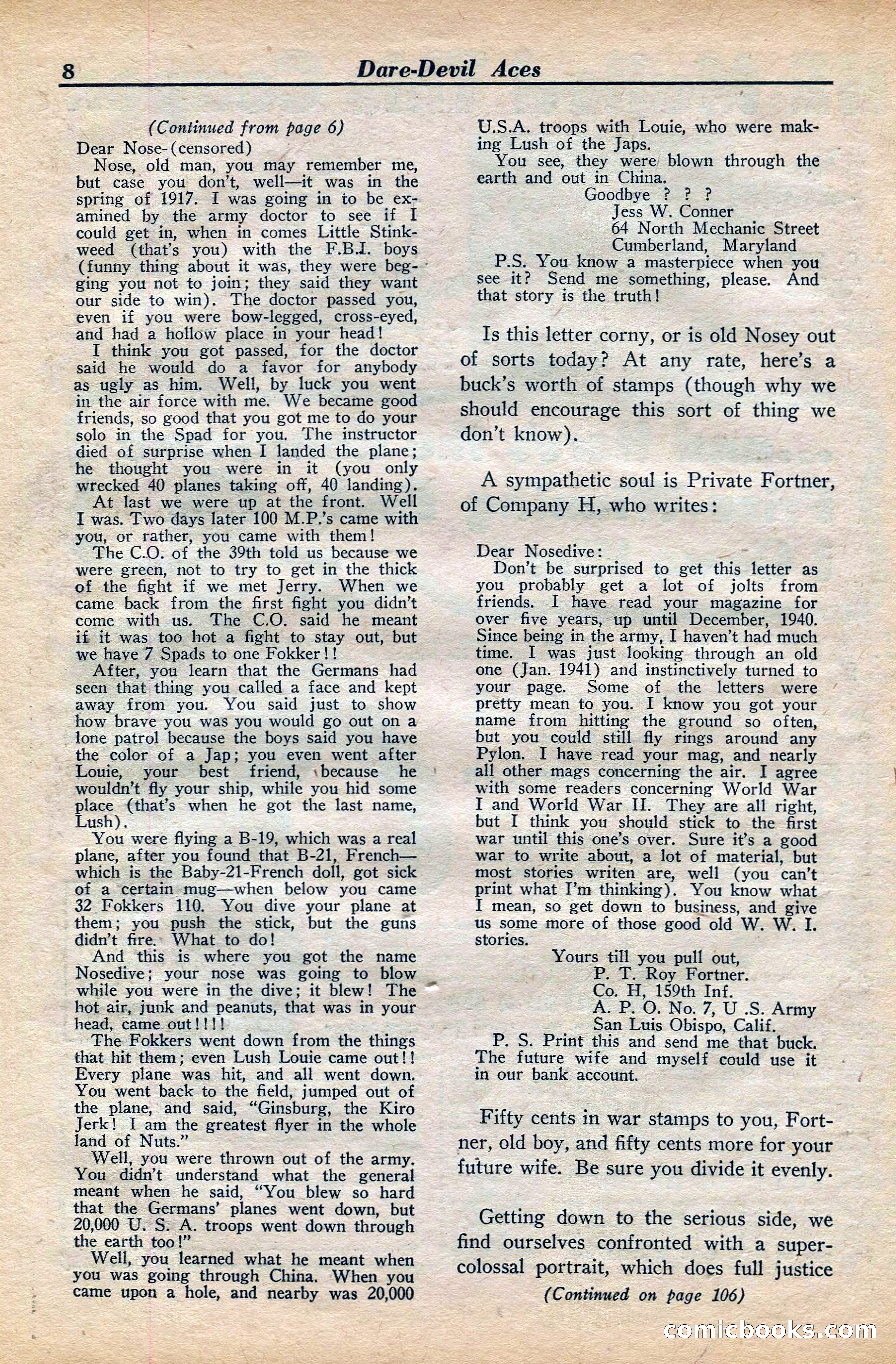 Dare-Devil Aces, November 1942 — page 8 of 118