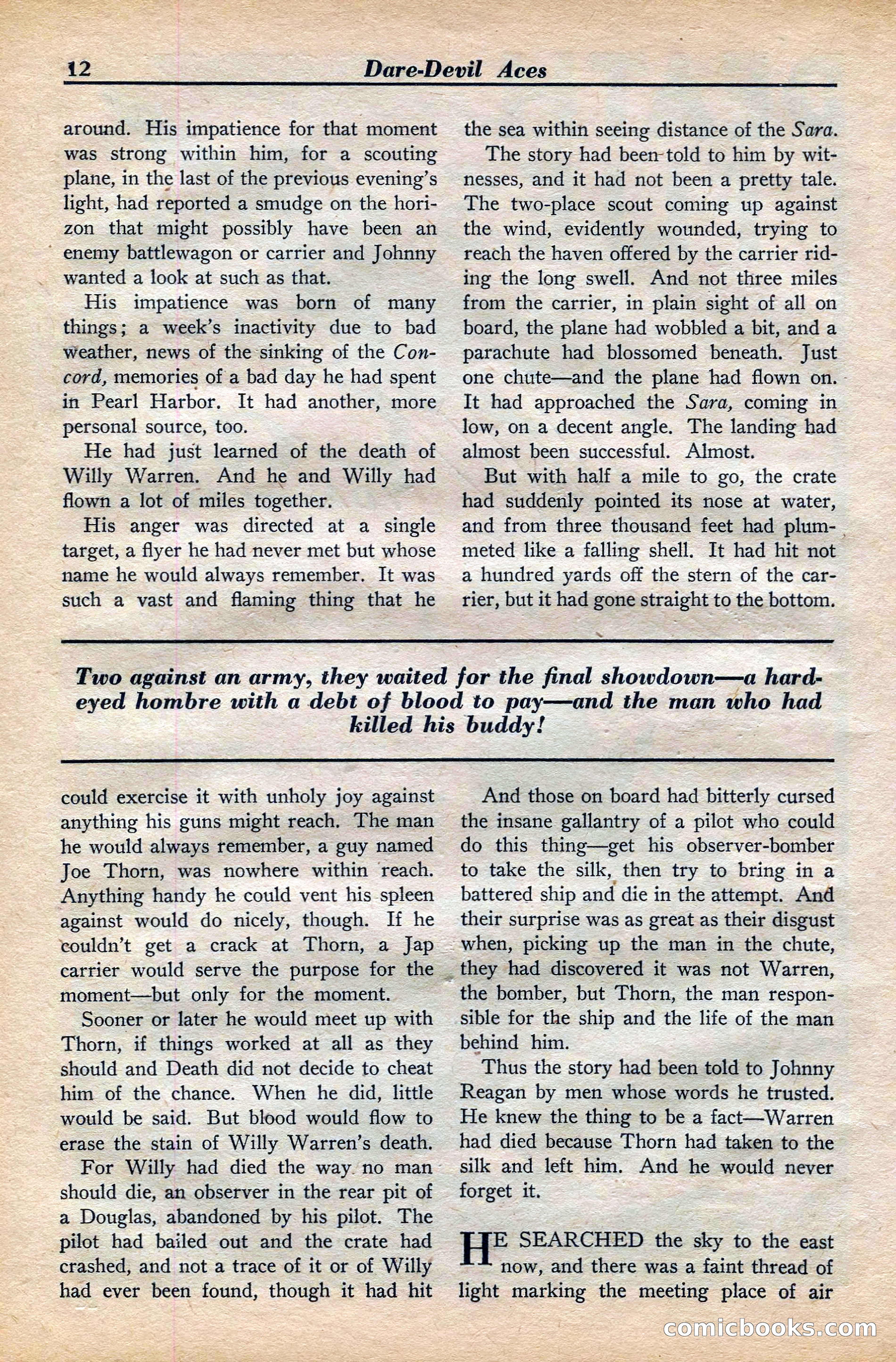 Dare-Devil Aces, November 1942 — page 12 of 118