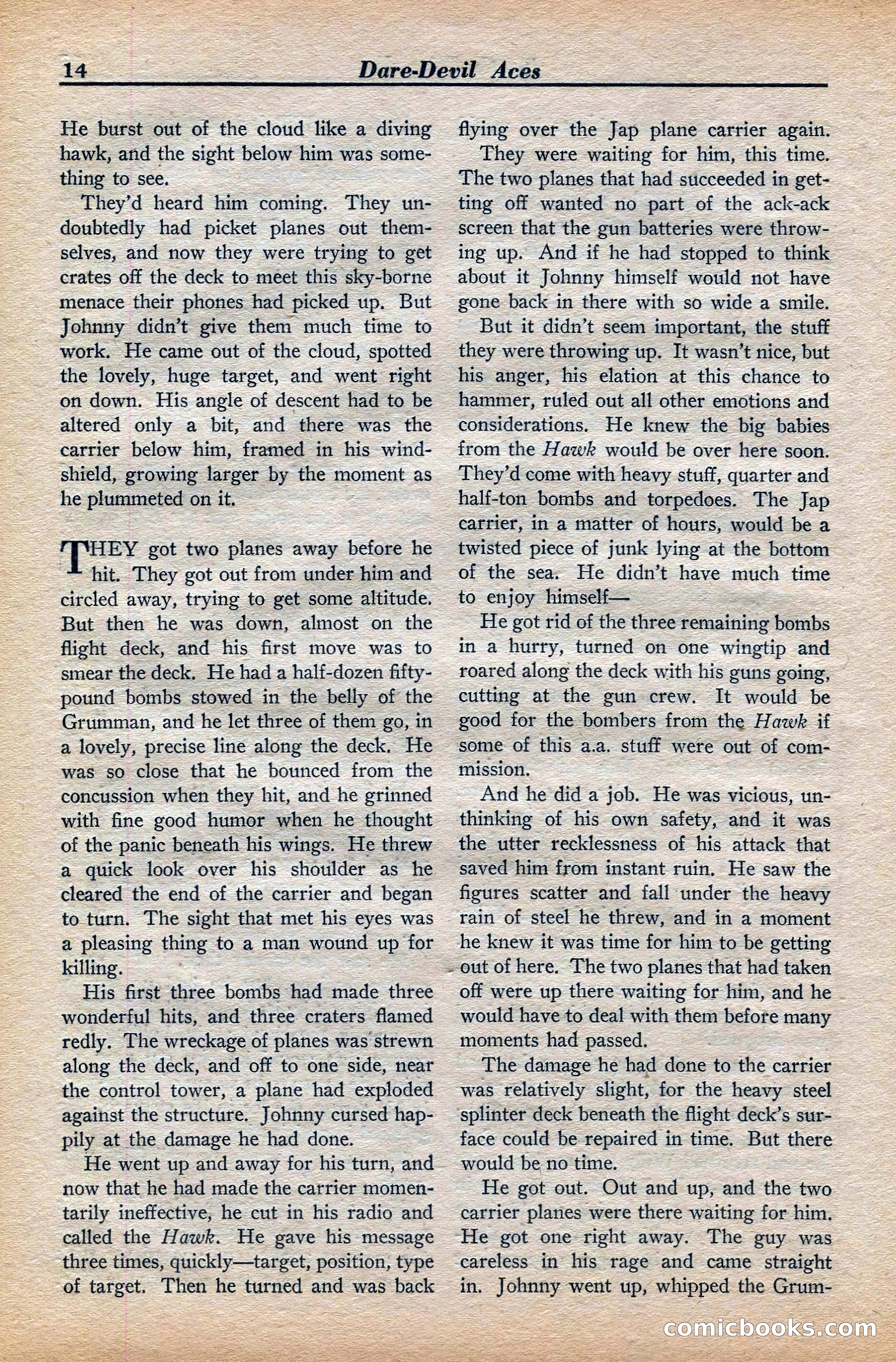 Dare-Devil Aces, November 1942 — page 14 of 118