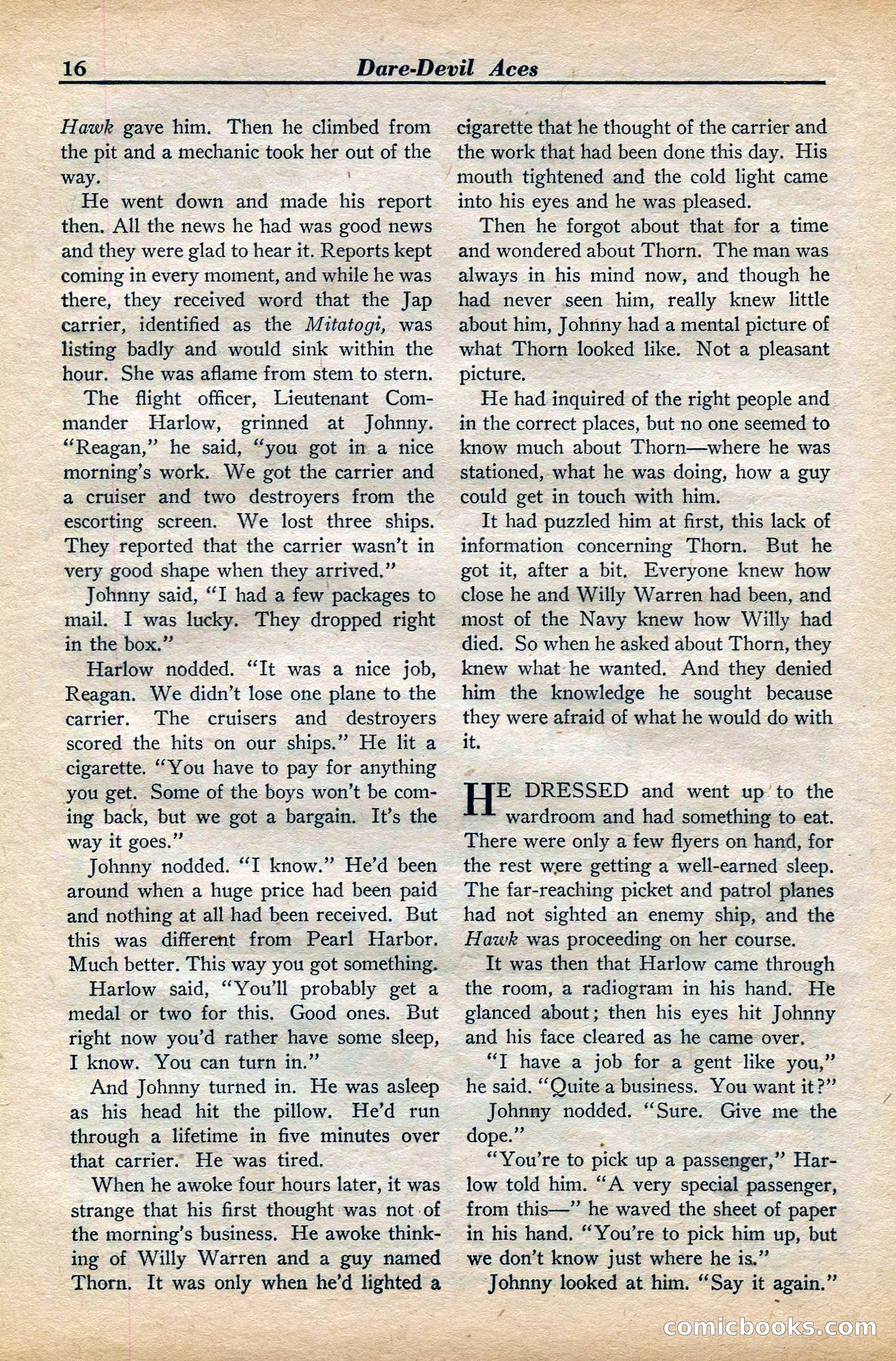 Dare-Devil Aces, November 1942 — page 16 of 118