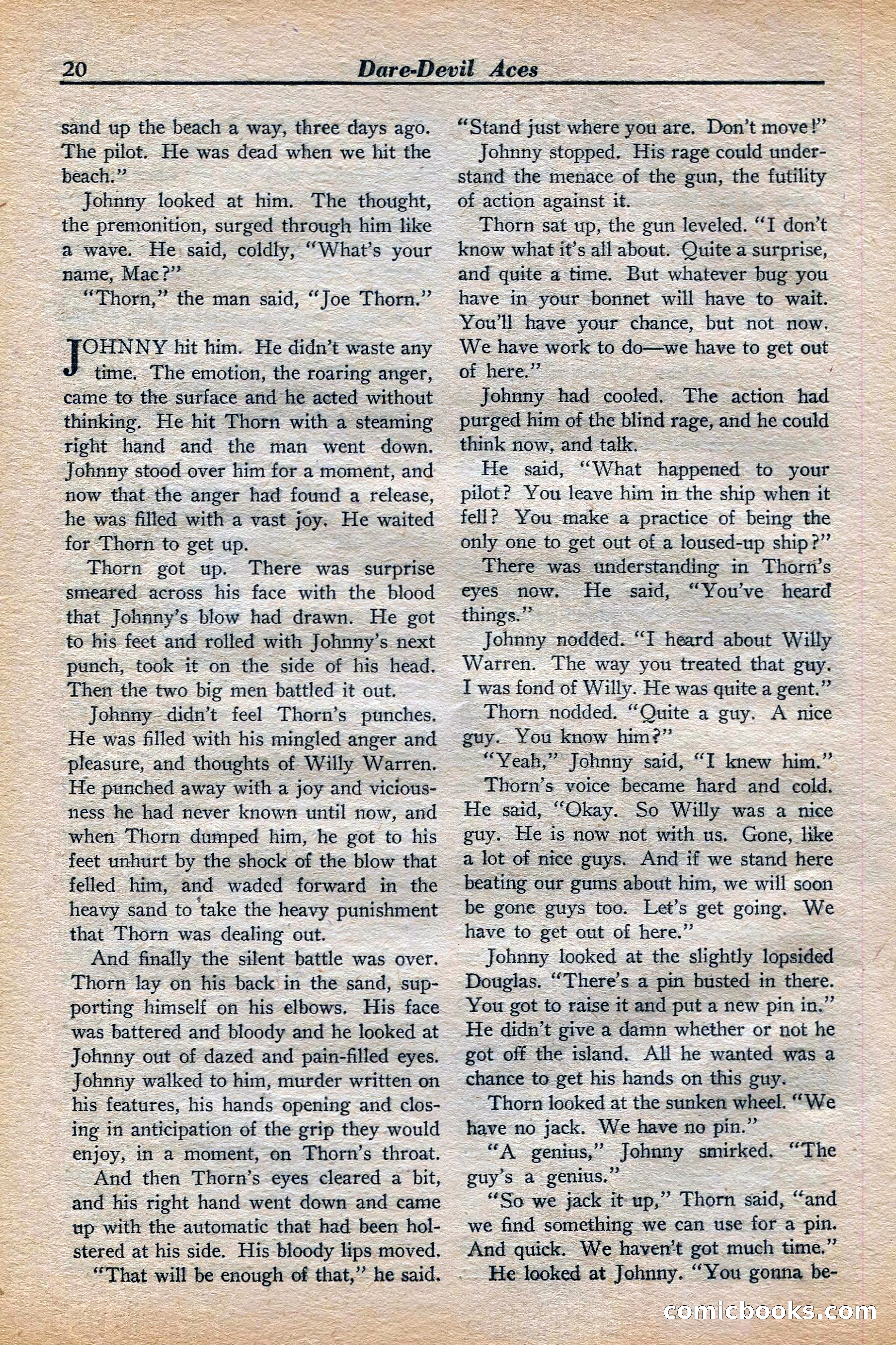 Dare-Devil Aces, November 1942 — page 20 of 118