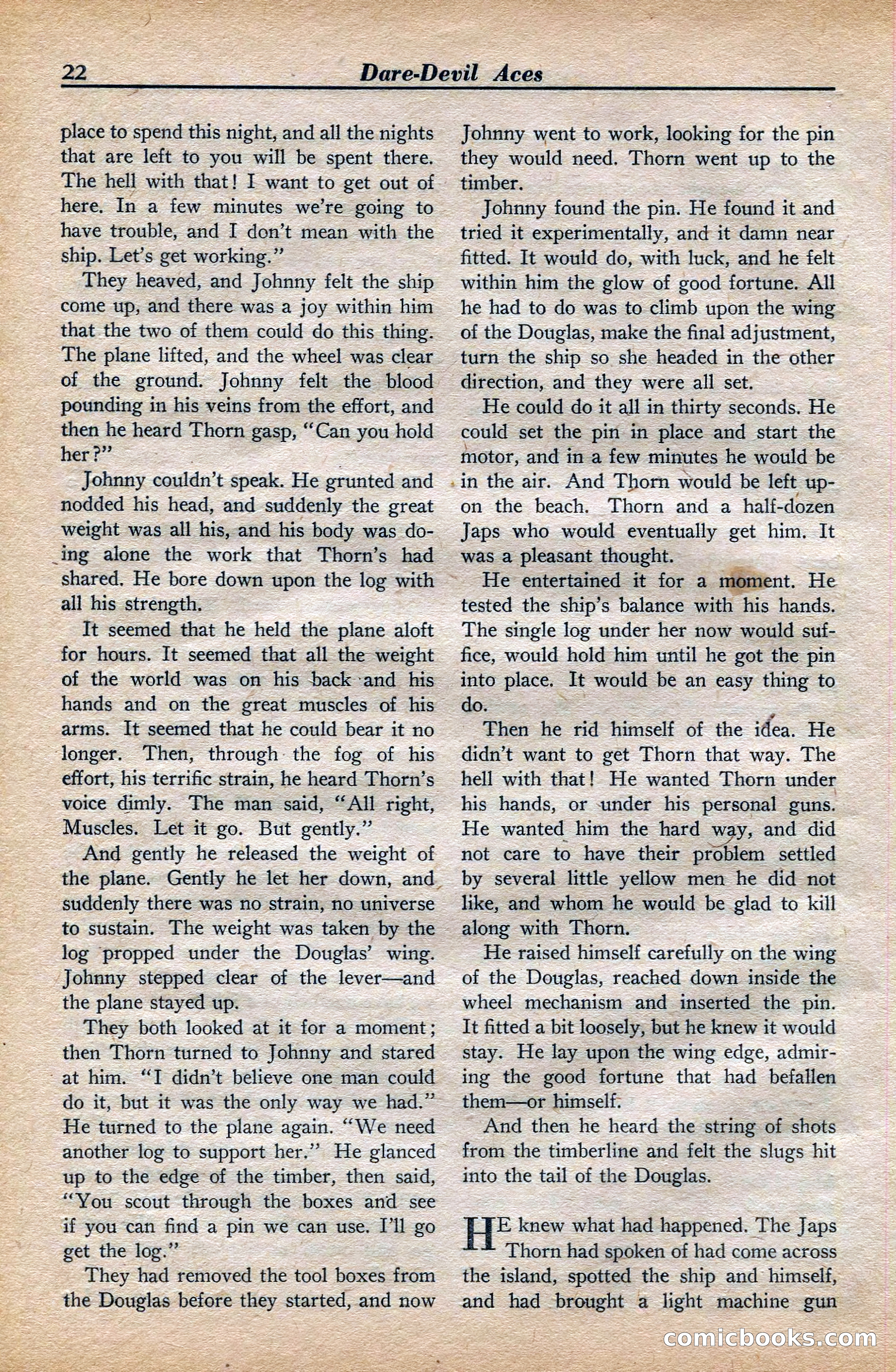 Dare-Devil Aces, November 1942 — page 22 of 118