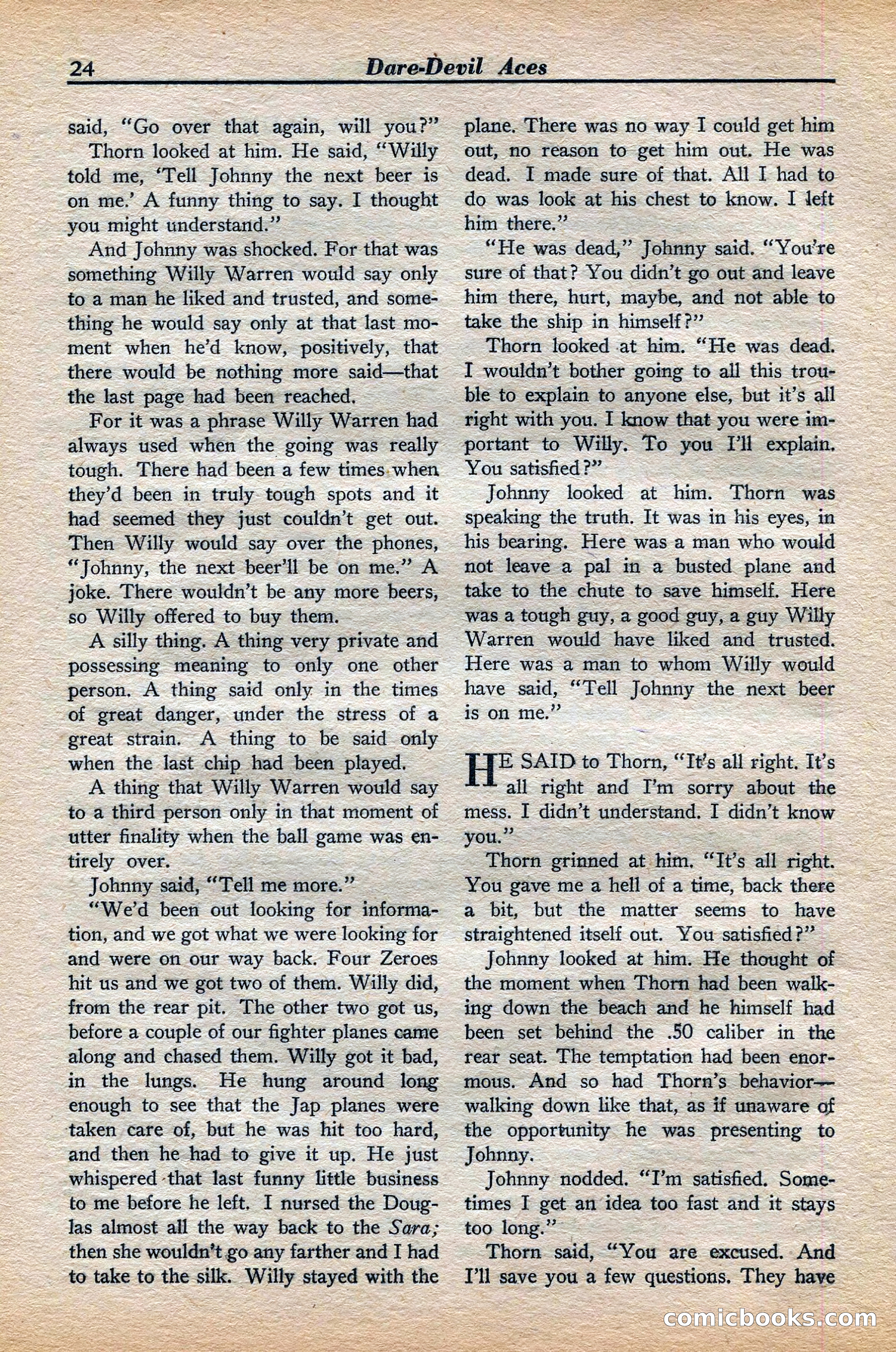 Dare-Devil Aces, November 1942 — page 24 of 118