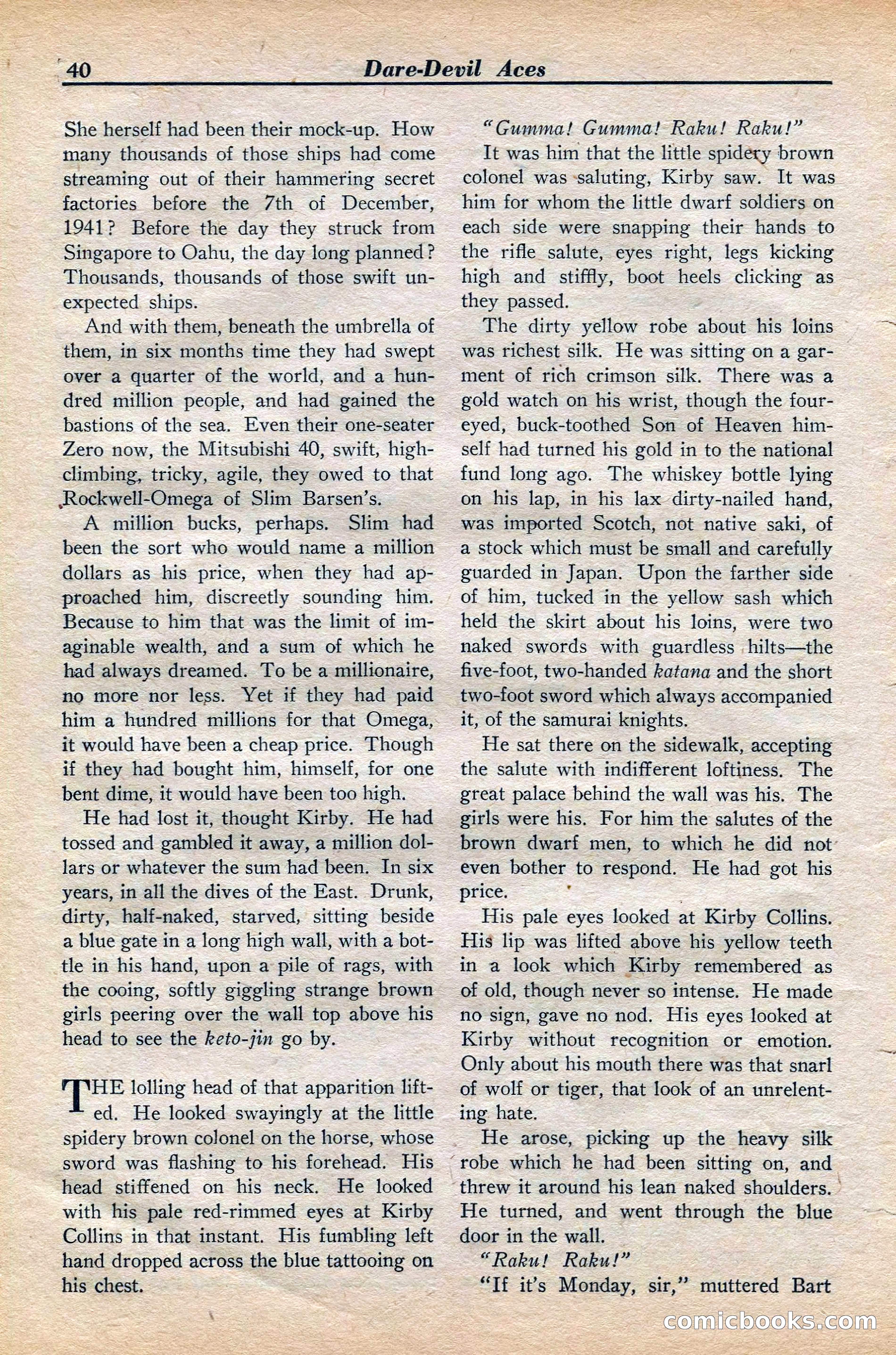 Dare-Devil Aces, November 1942 — page 40 of 118