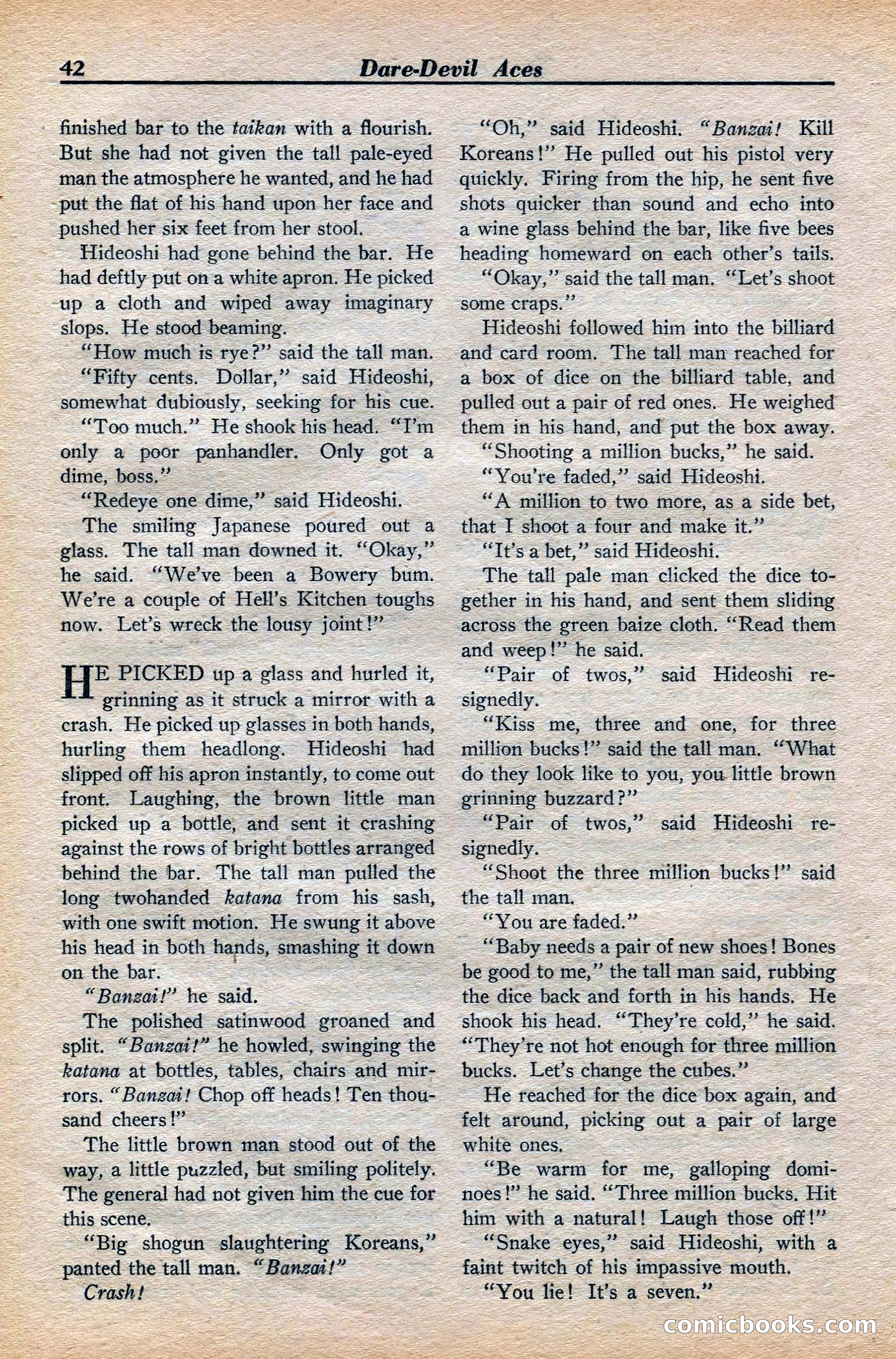Dare-Devil Aces, November 1942 — page 42 of 118