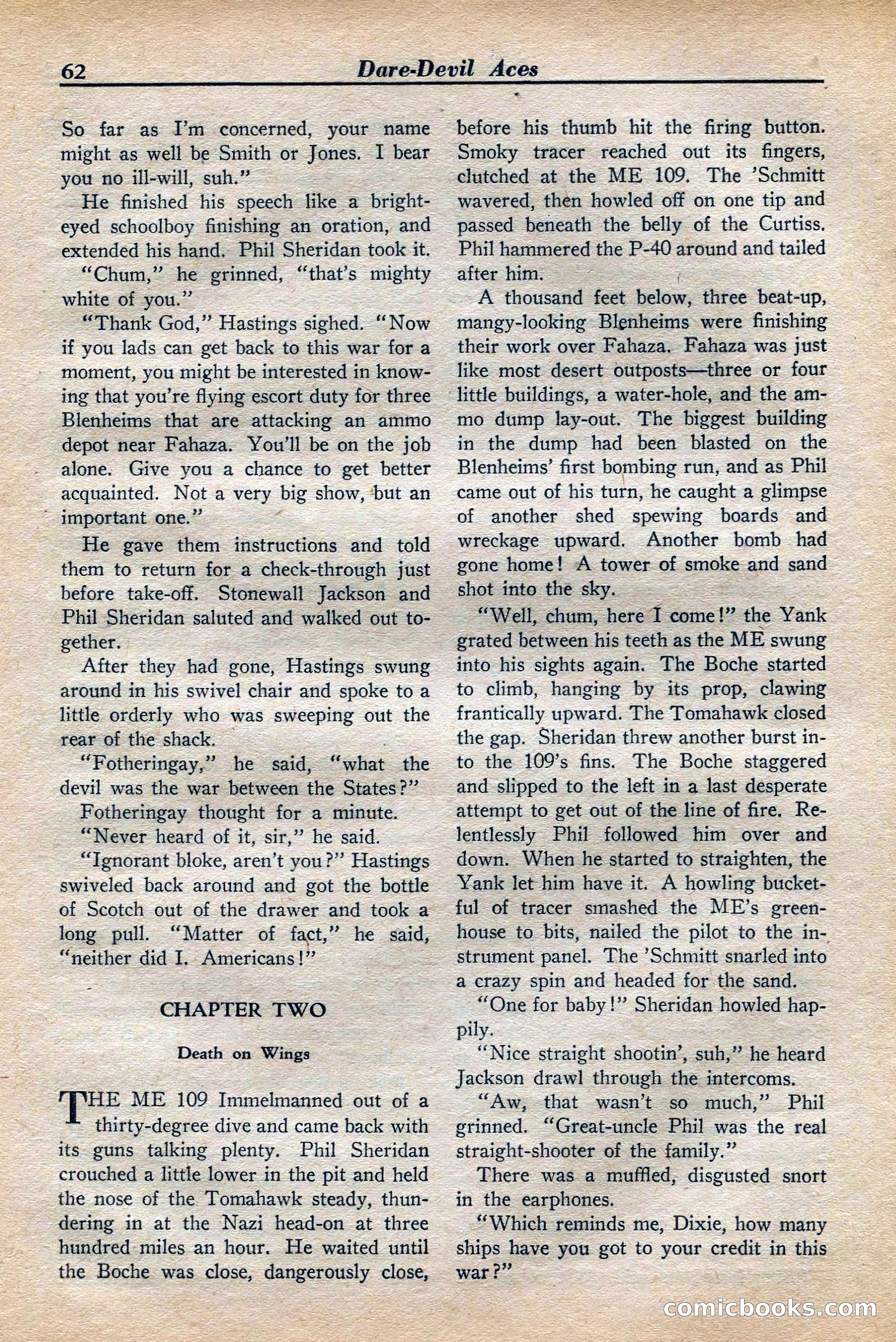 Dare-Devil Aces, November 1942 — page 62 of 118