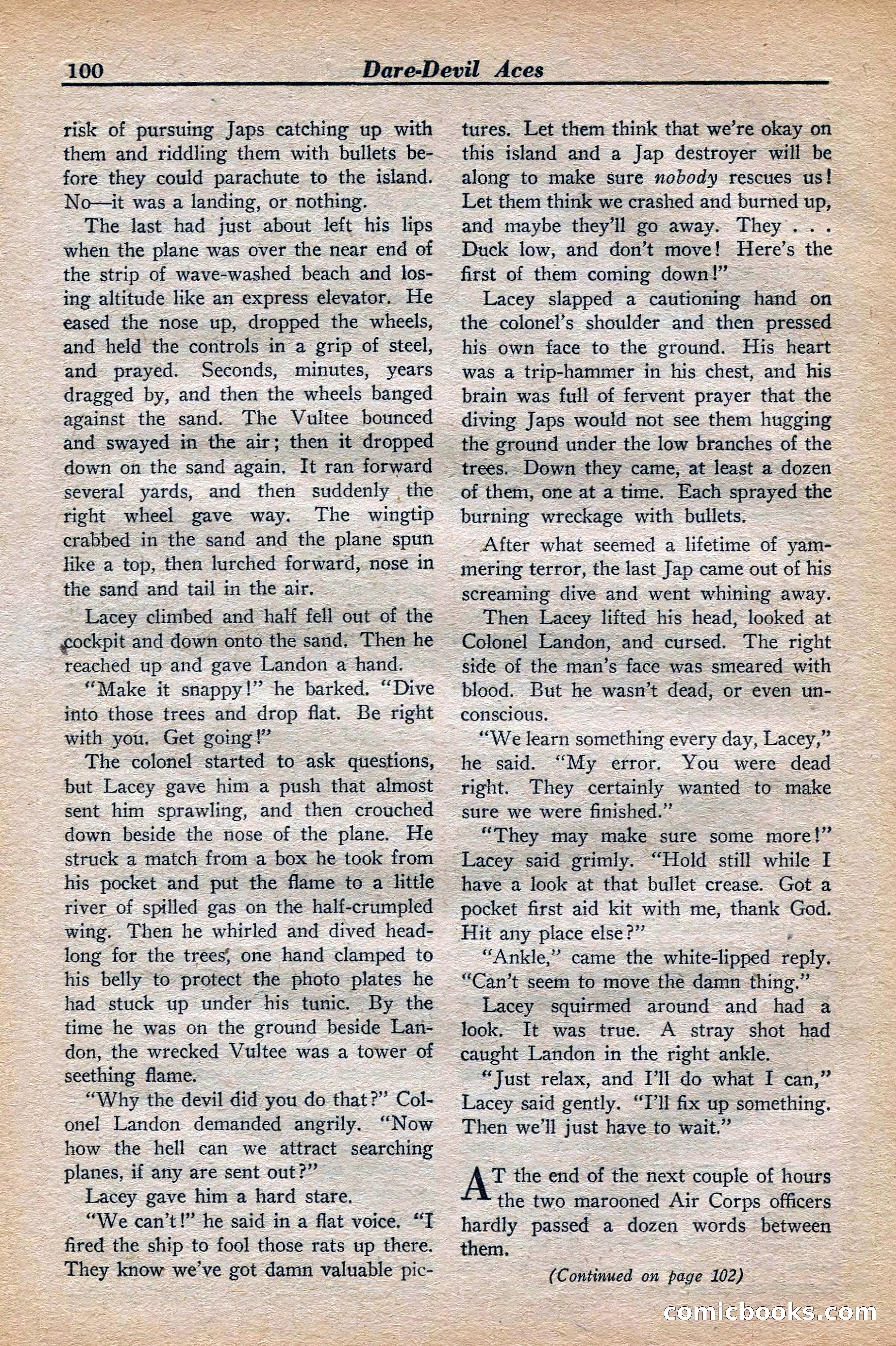Dare-Devil Aces, November 1942 — page 102 of 118