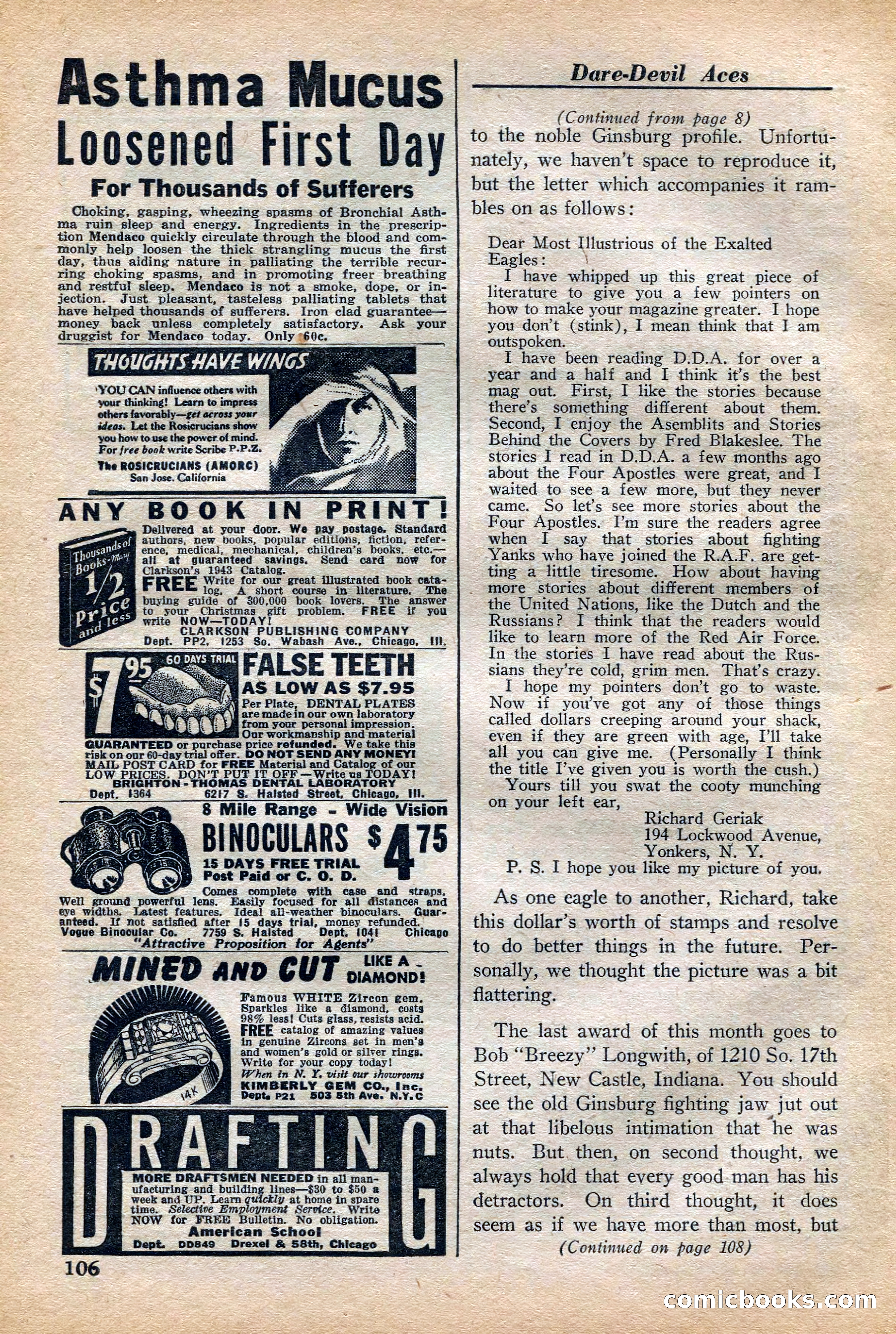 Dare-Devil Aces, November 1942 — page 108 of 118