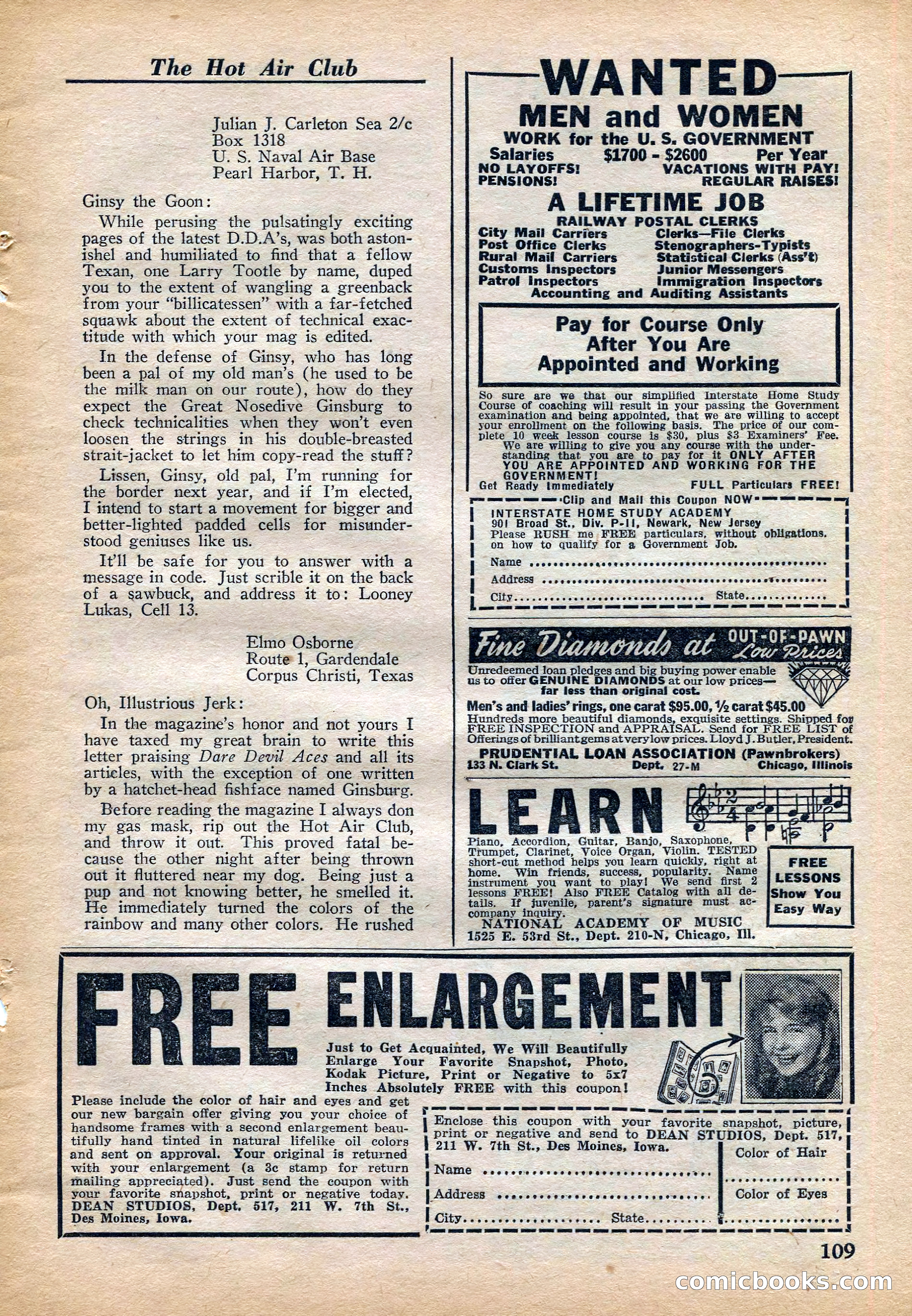 Dare-Devil Aces, November 1942 — page 111 of 118