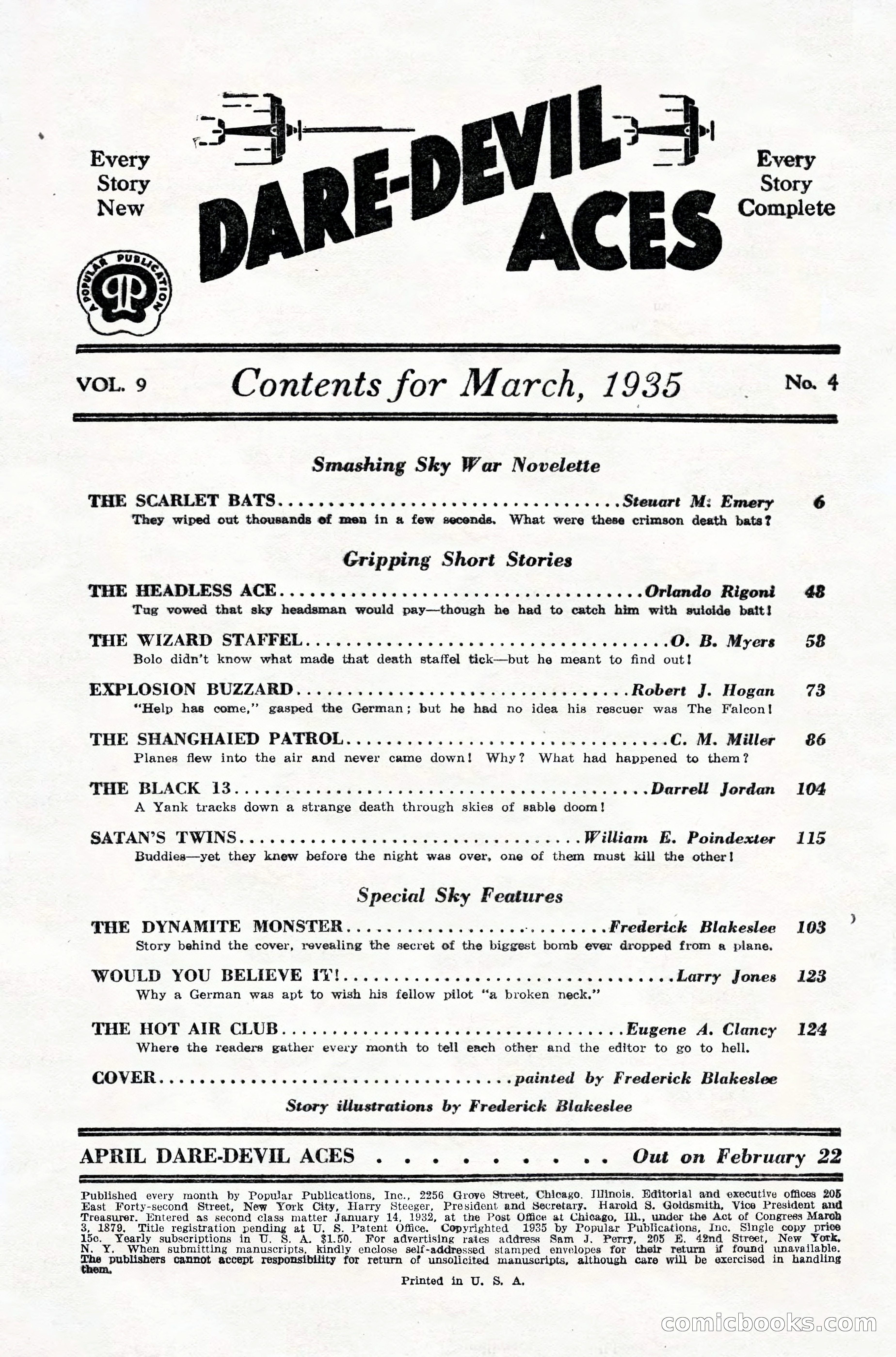 Dare-Devil Aces, March 1935 — page 4 of 132