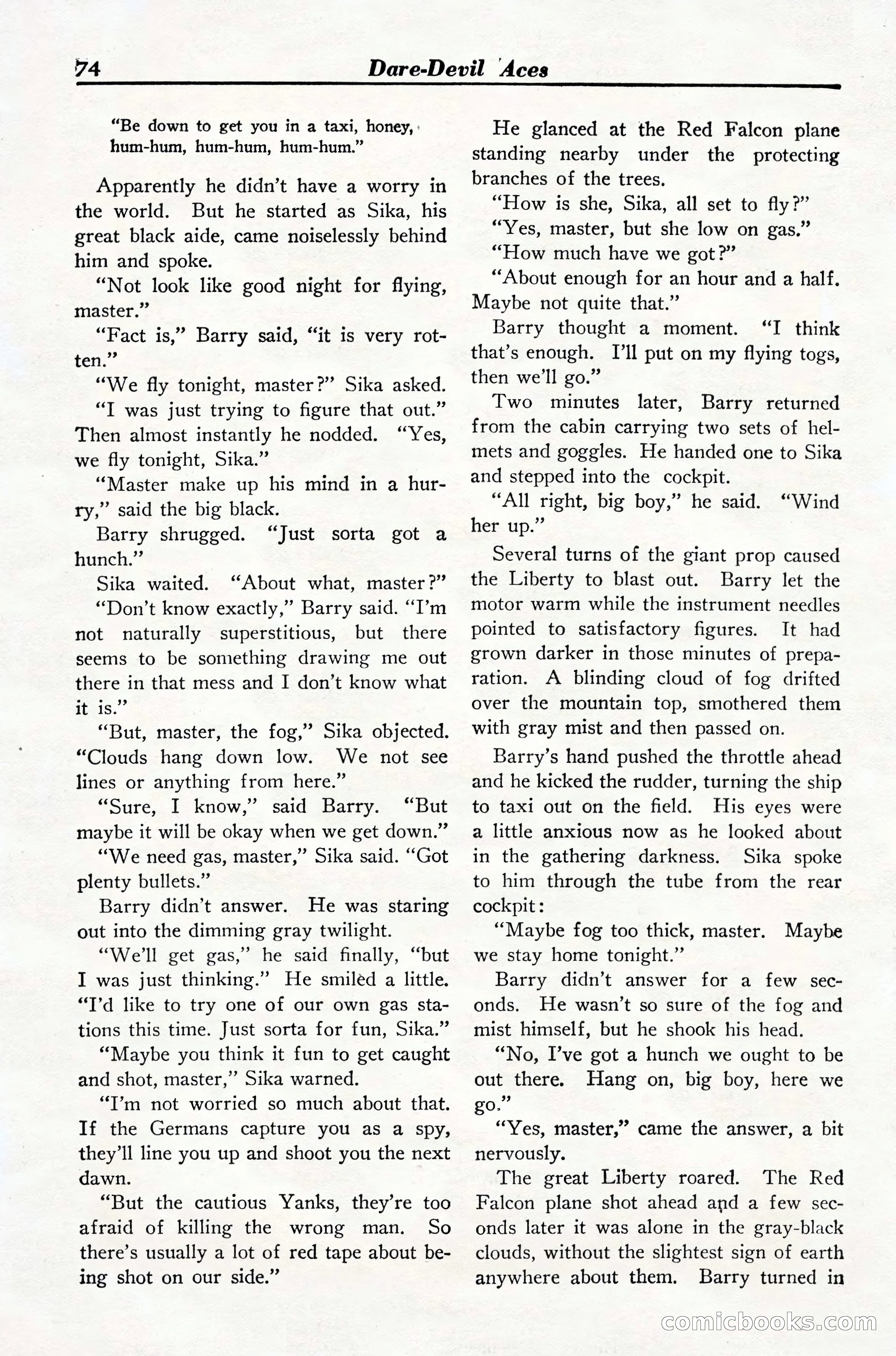 Dare-Devil Aces, March 1935 — page 76 of 132