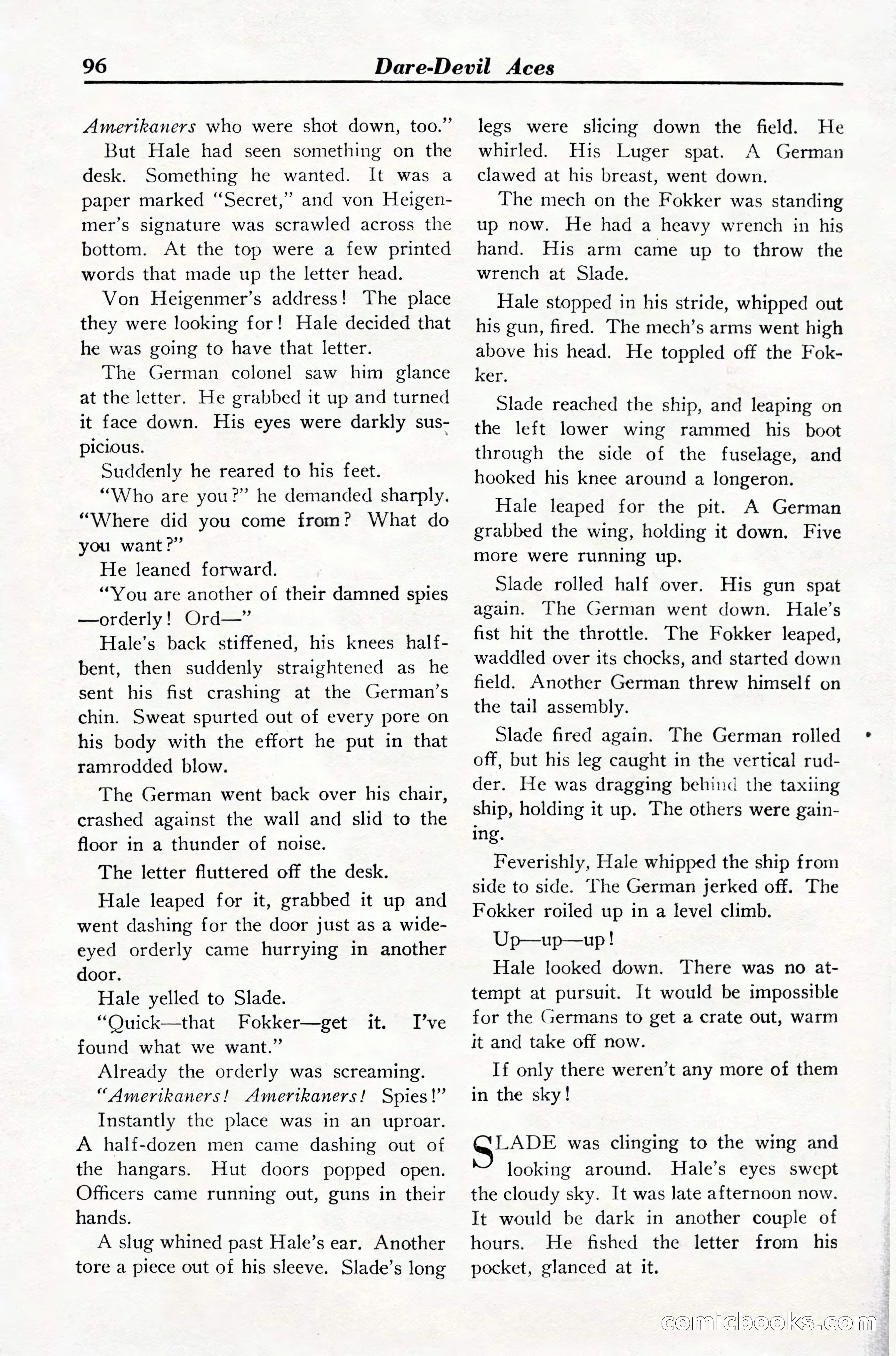 Dare-Devil Aces, March 1935 — page 98 of 132