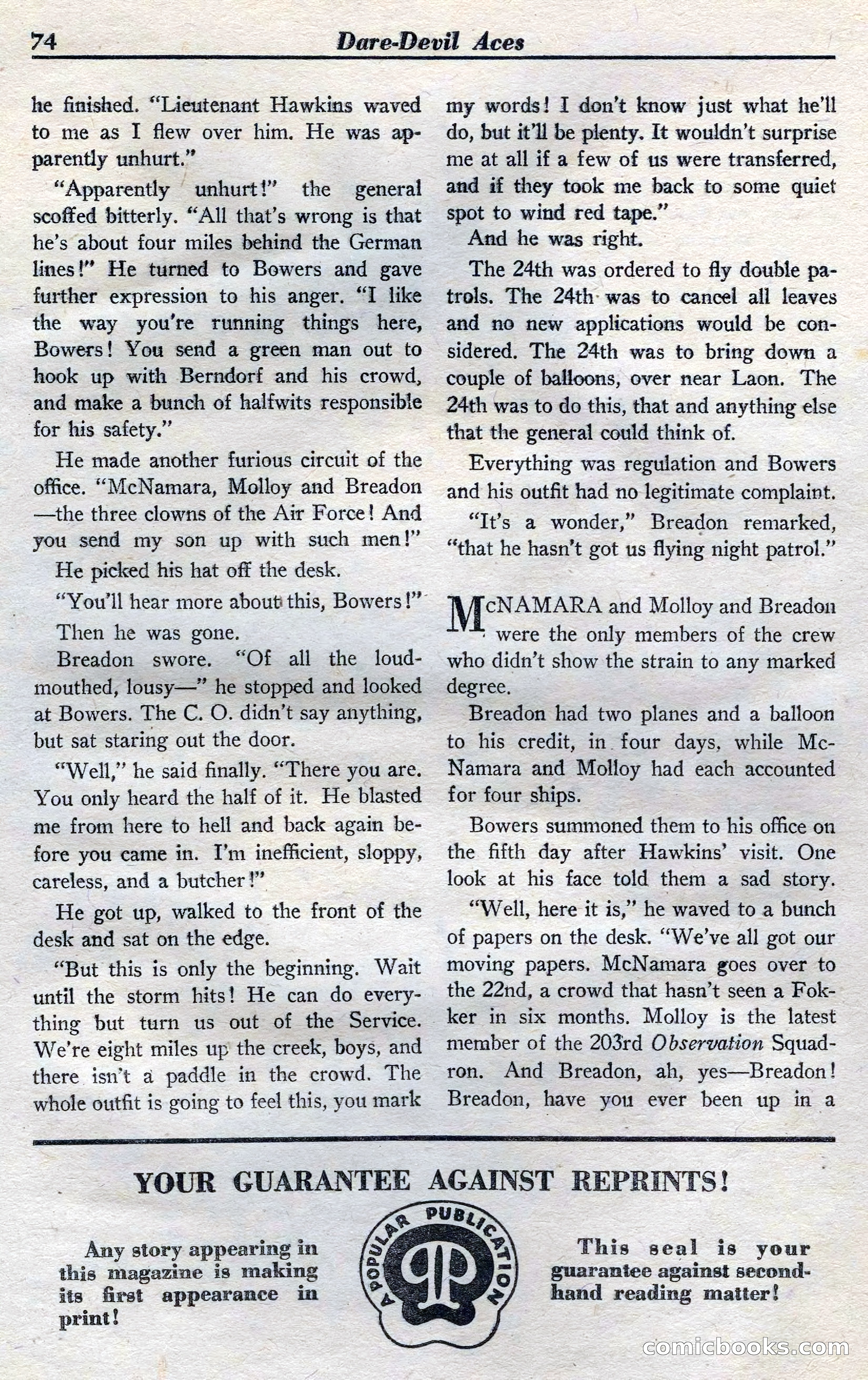 Dare-Devil Aces, April 1937 — page 76 of 117