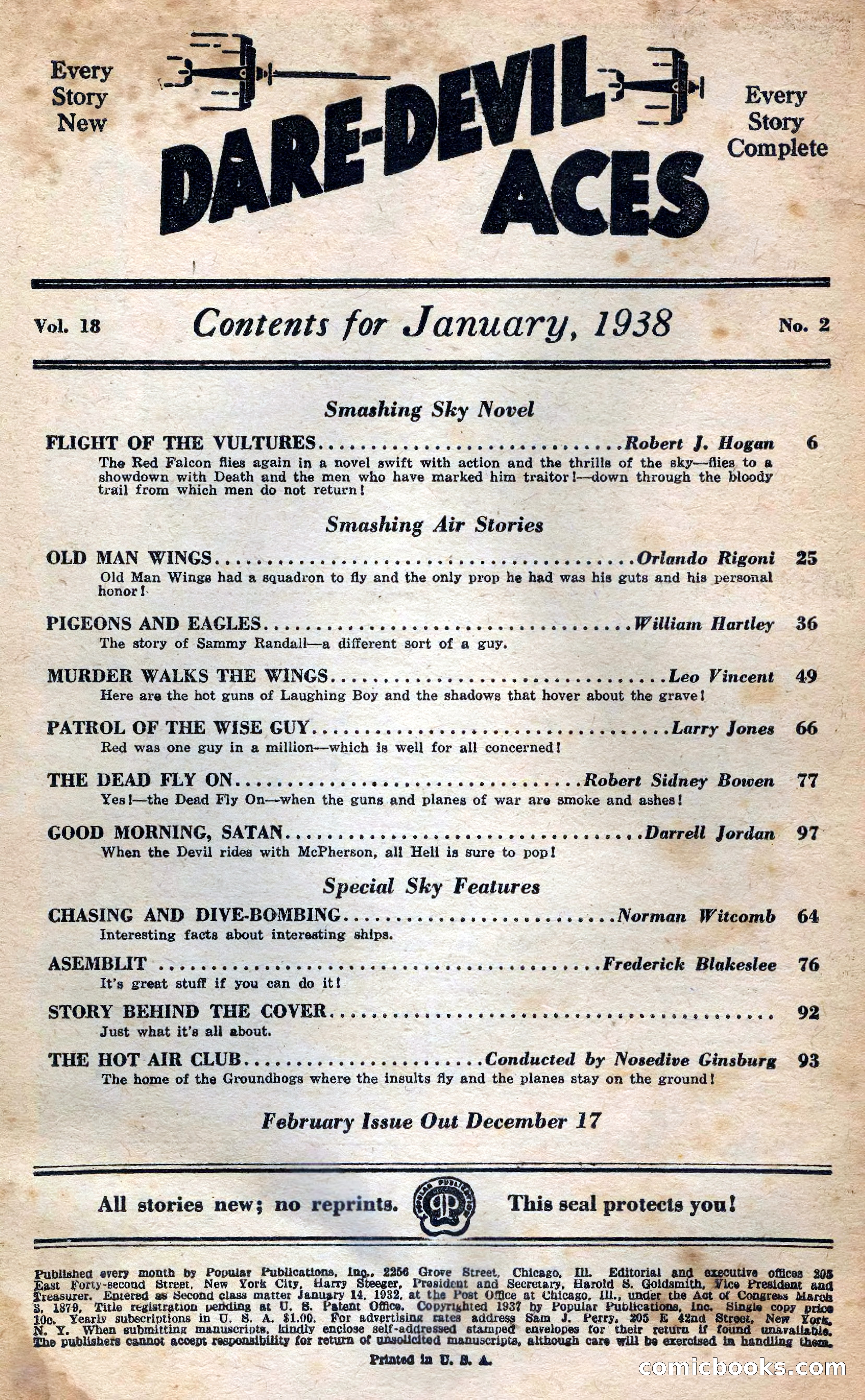 Dare-Devil Aces, January 1938 — page 3 of 116