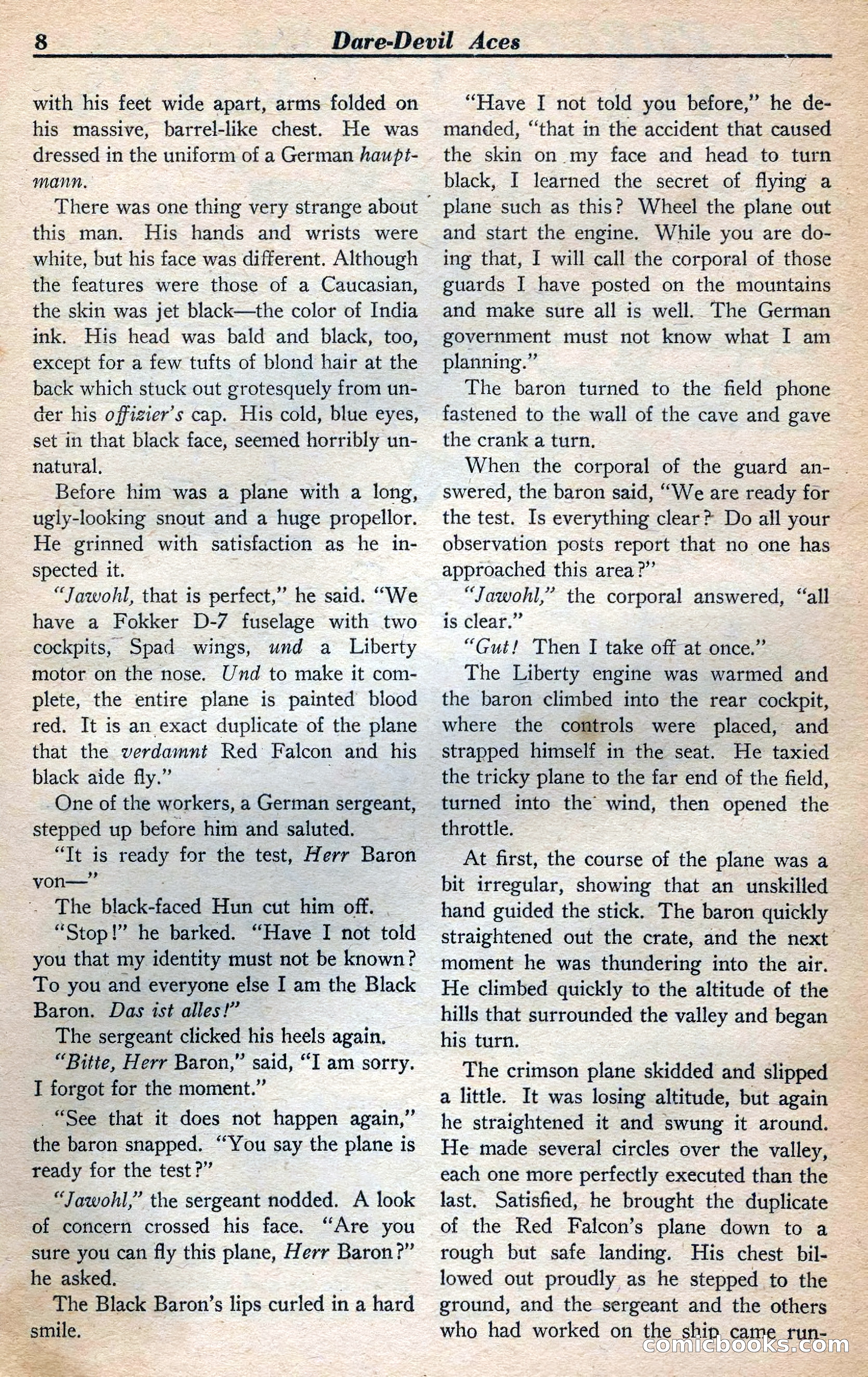 Dare-Devil Aces, January 1938 — page 9 of 116