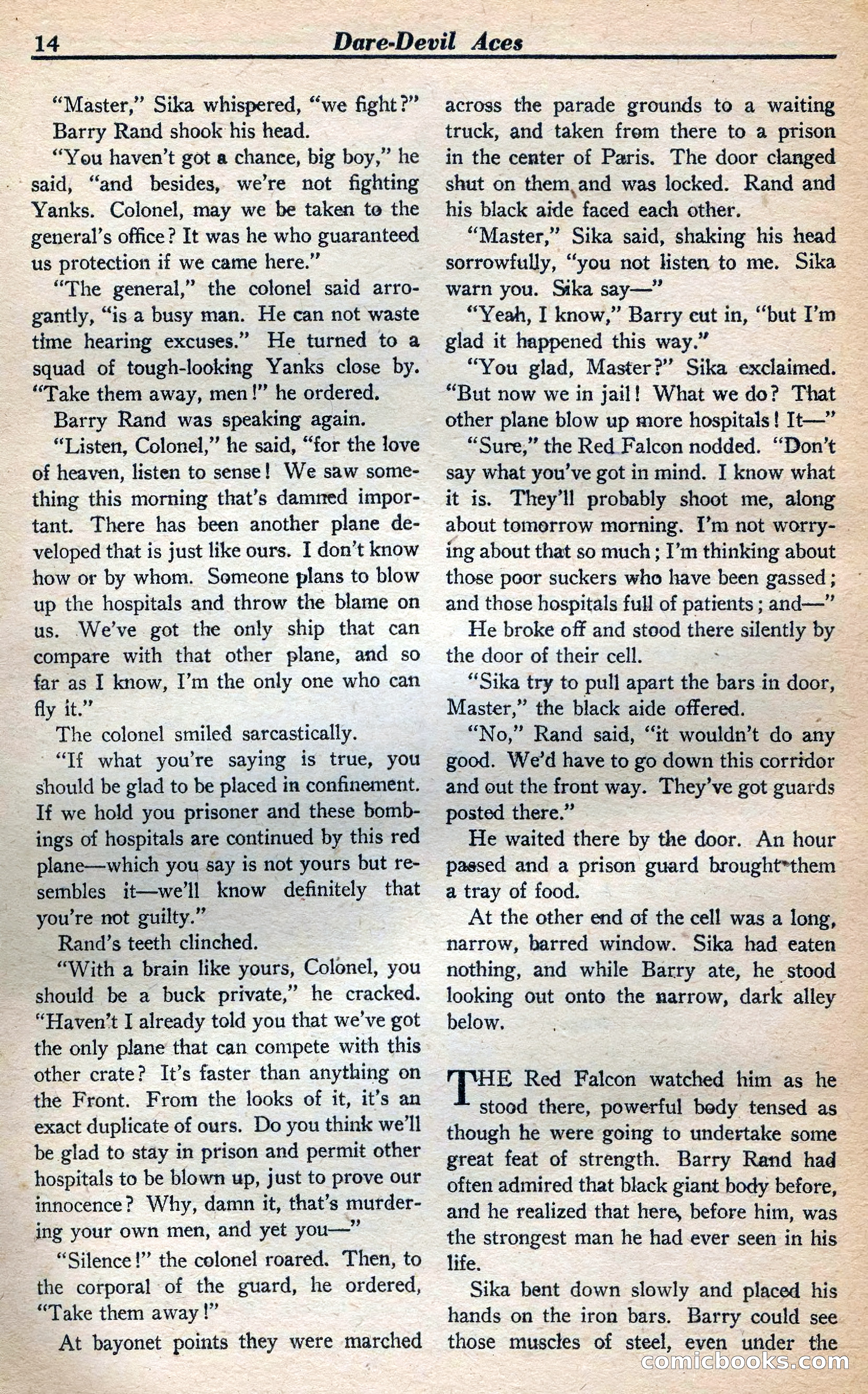 Dare-Devil Aces, January 1938 — page 15 of 116