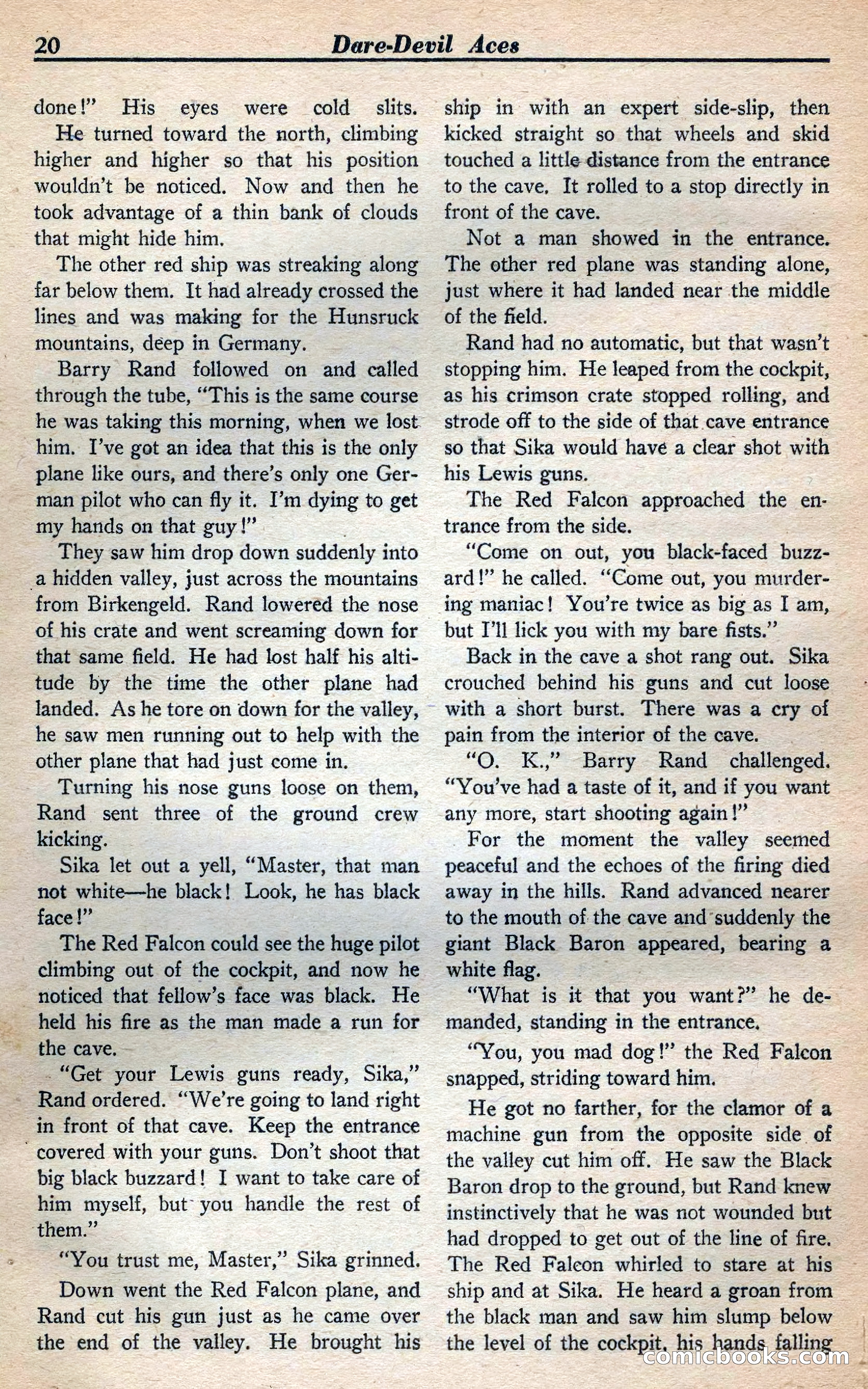 Dare-Devil Aces, January 1938 — page 21 of 116