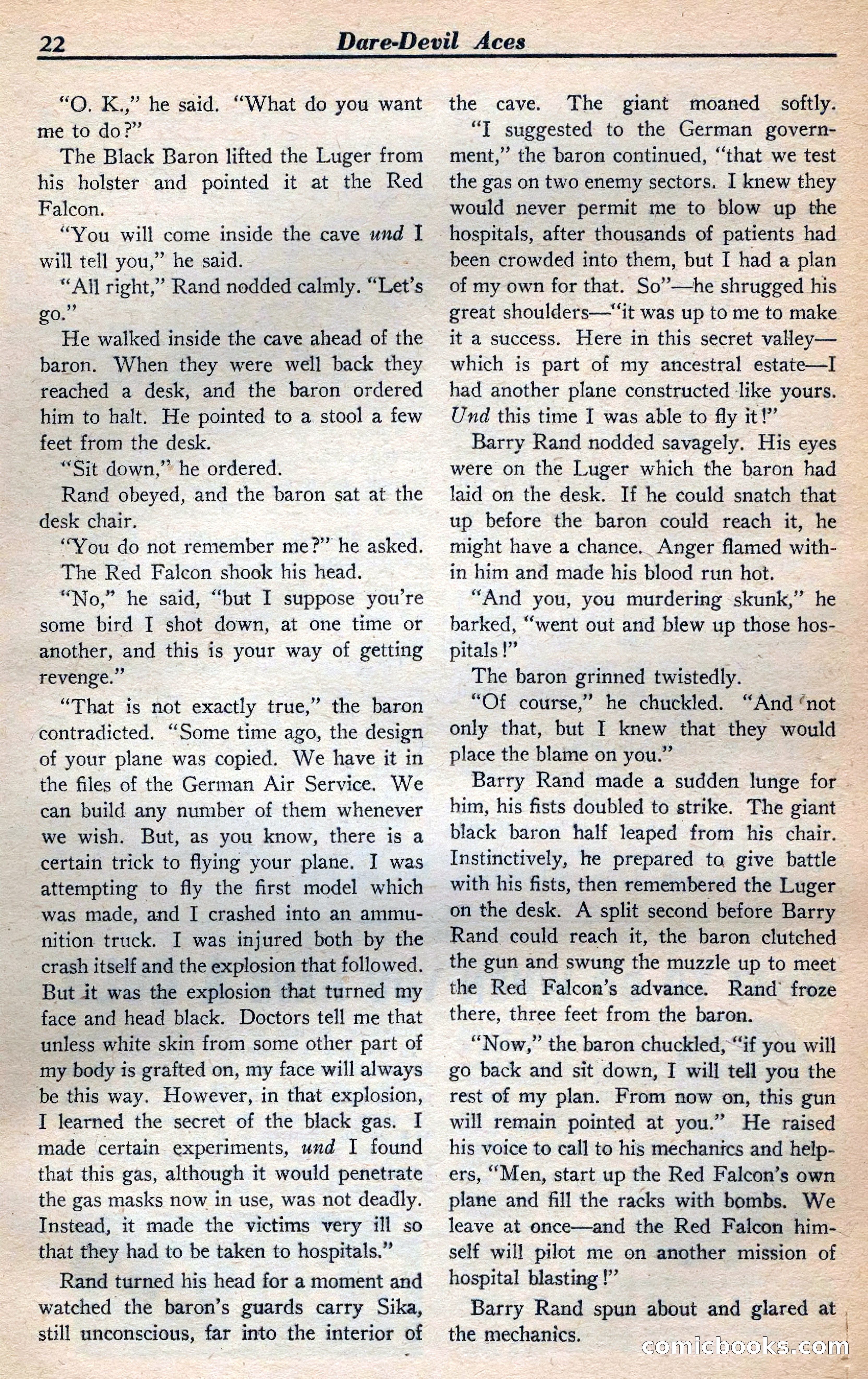 Dare-Devil Aces, January 1938 — page 23 of 116