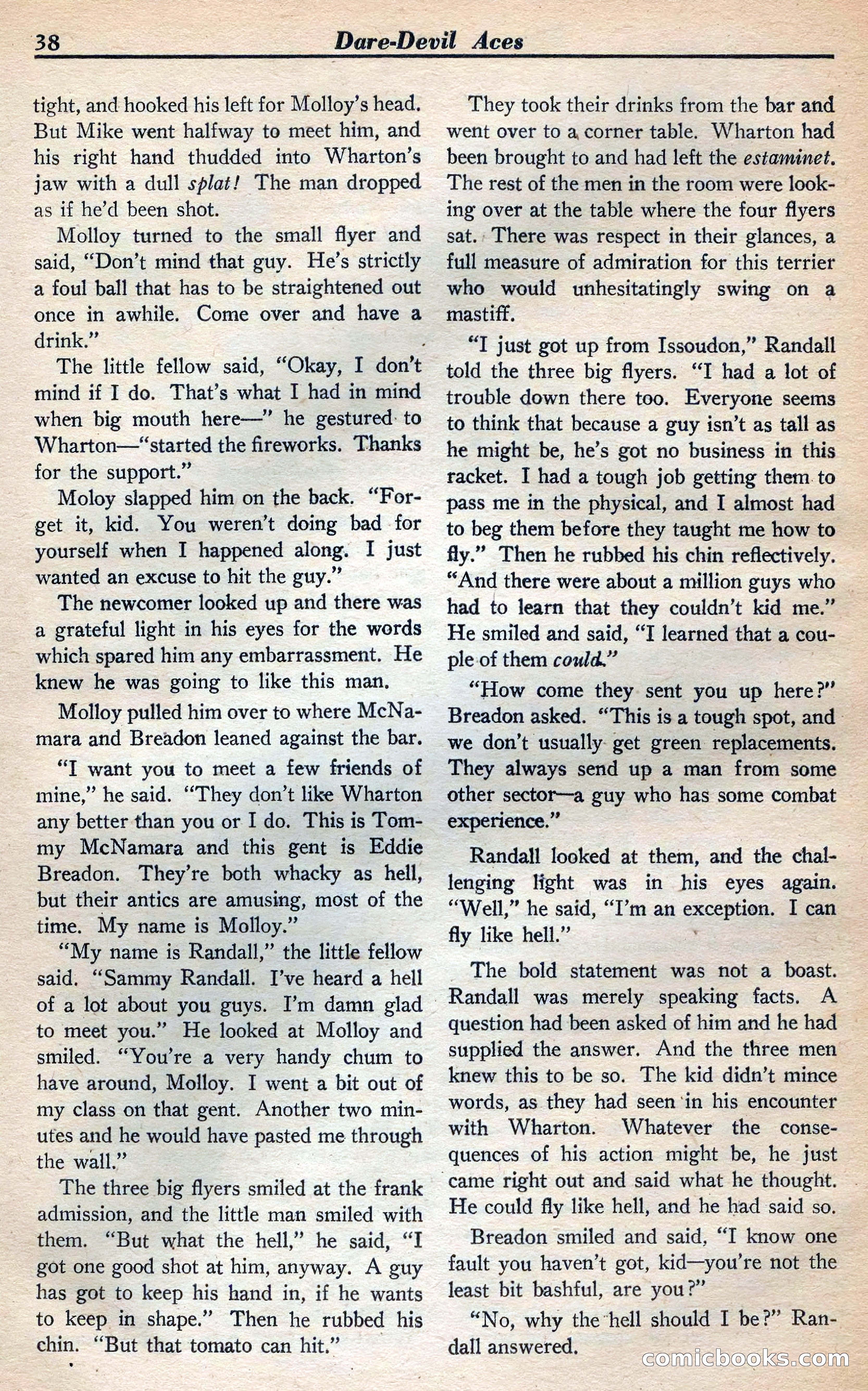 Dare-Devil Aces, January 1938 — page 39 of 116
