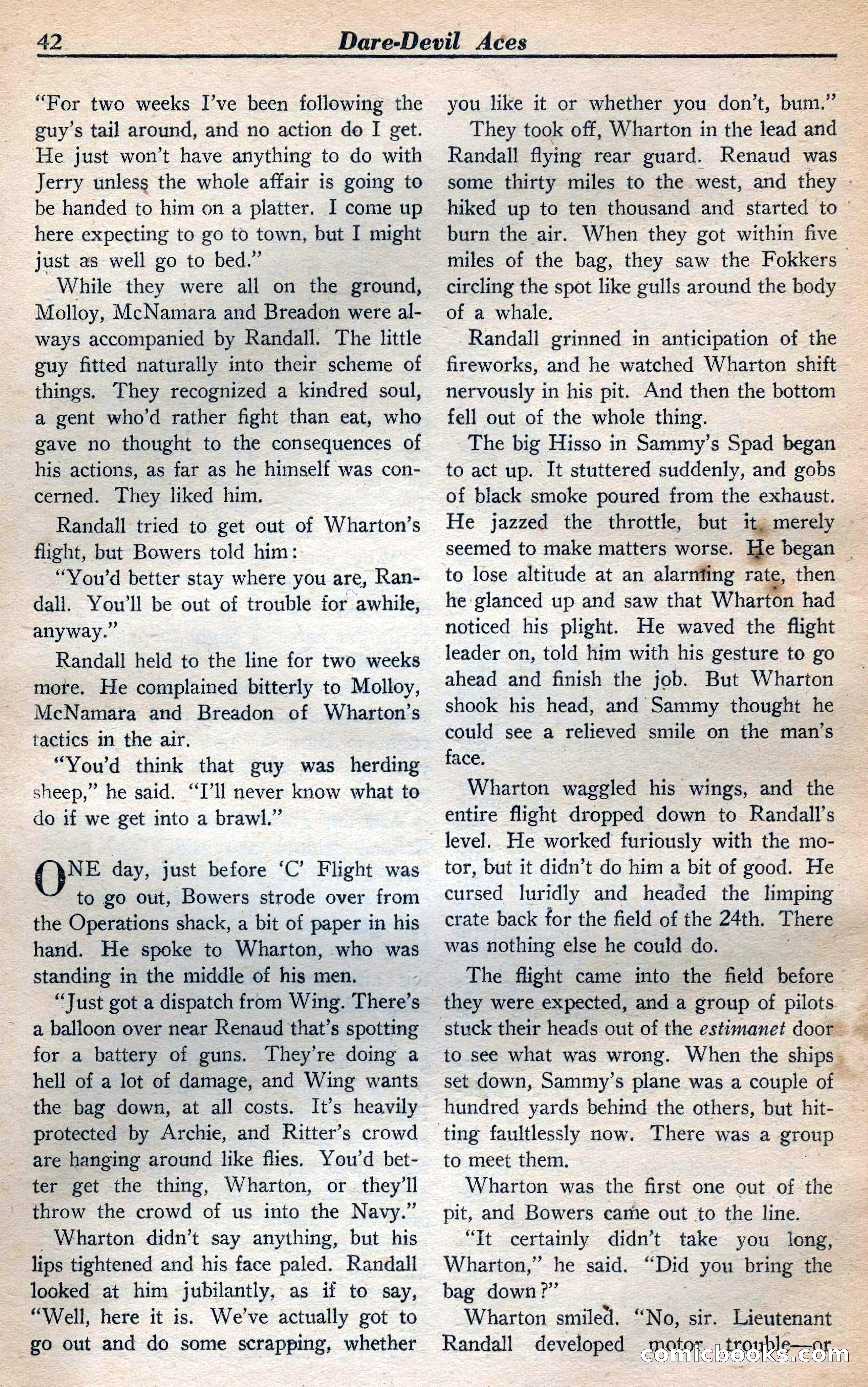 Dare-Devil Aces, January 1938 — page 43 of 116