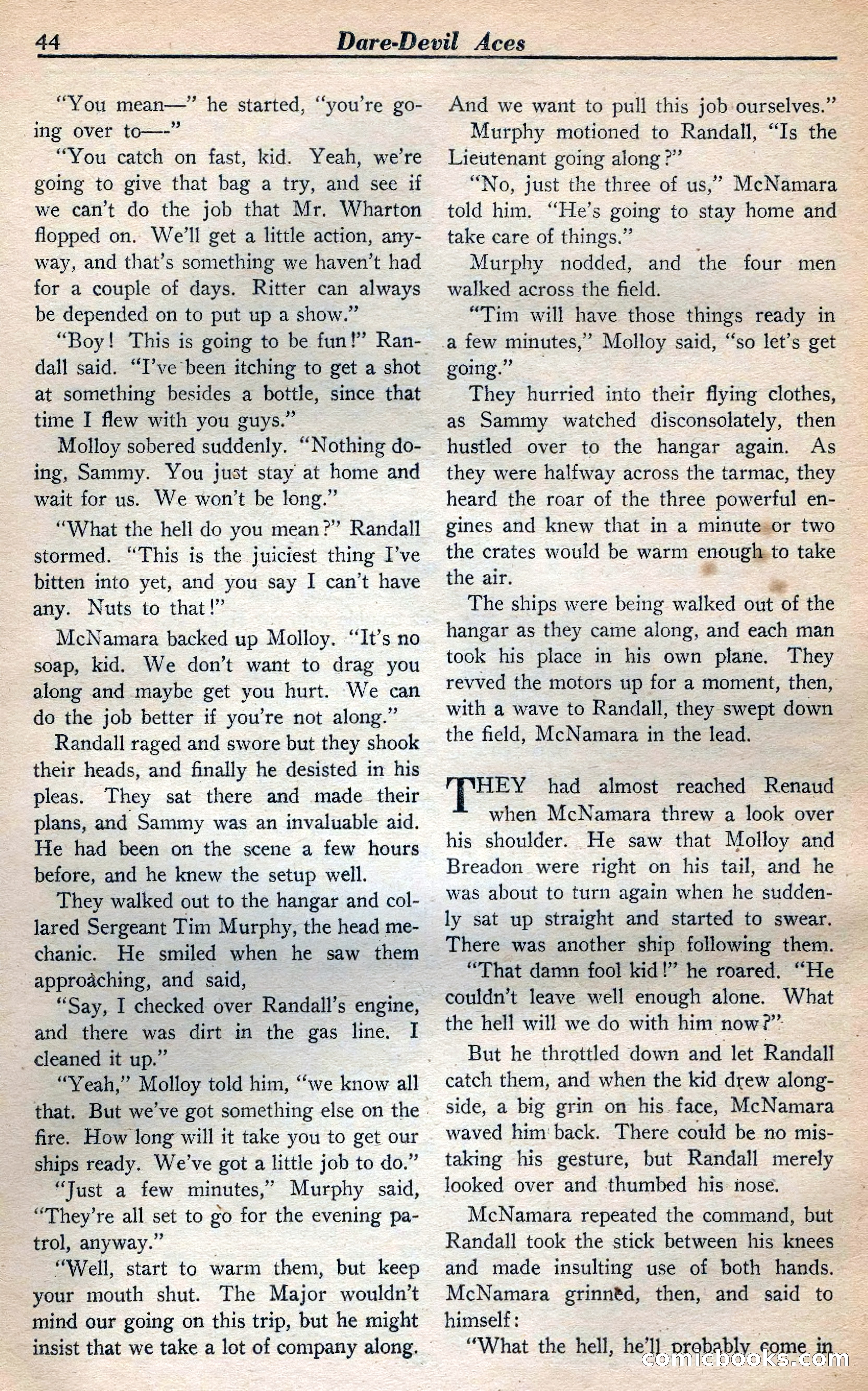 Dare-Devil Aces, January 1938 — page 45 of 116