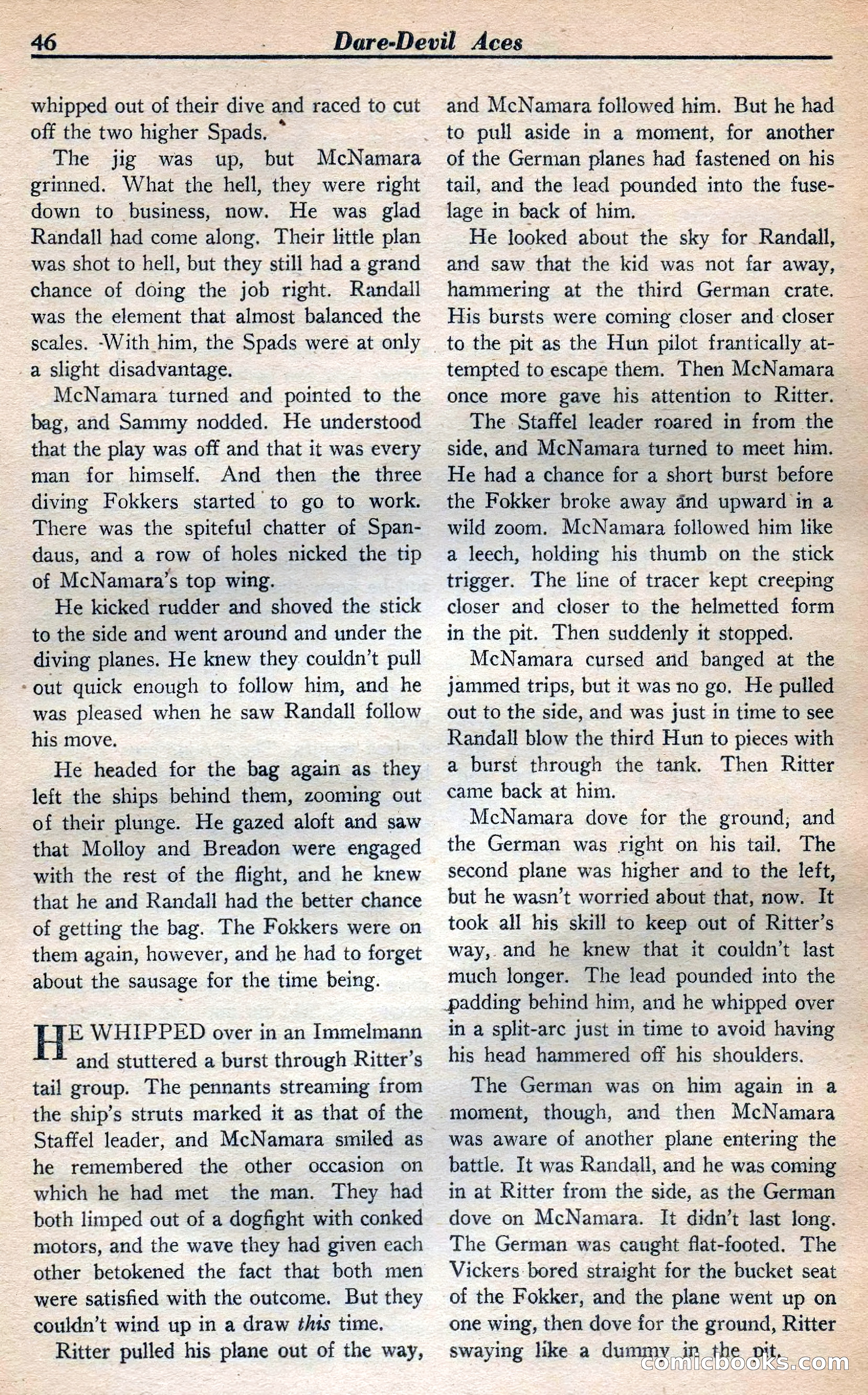Dare-Devil Aces, January 1938 — page 47 of 116