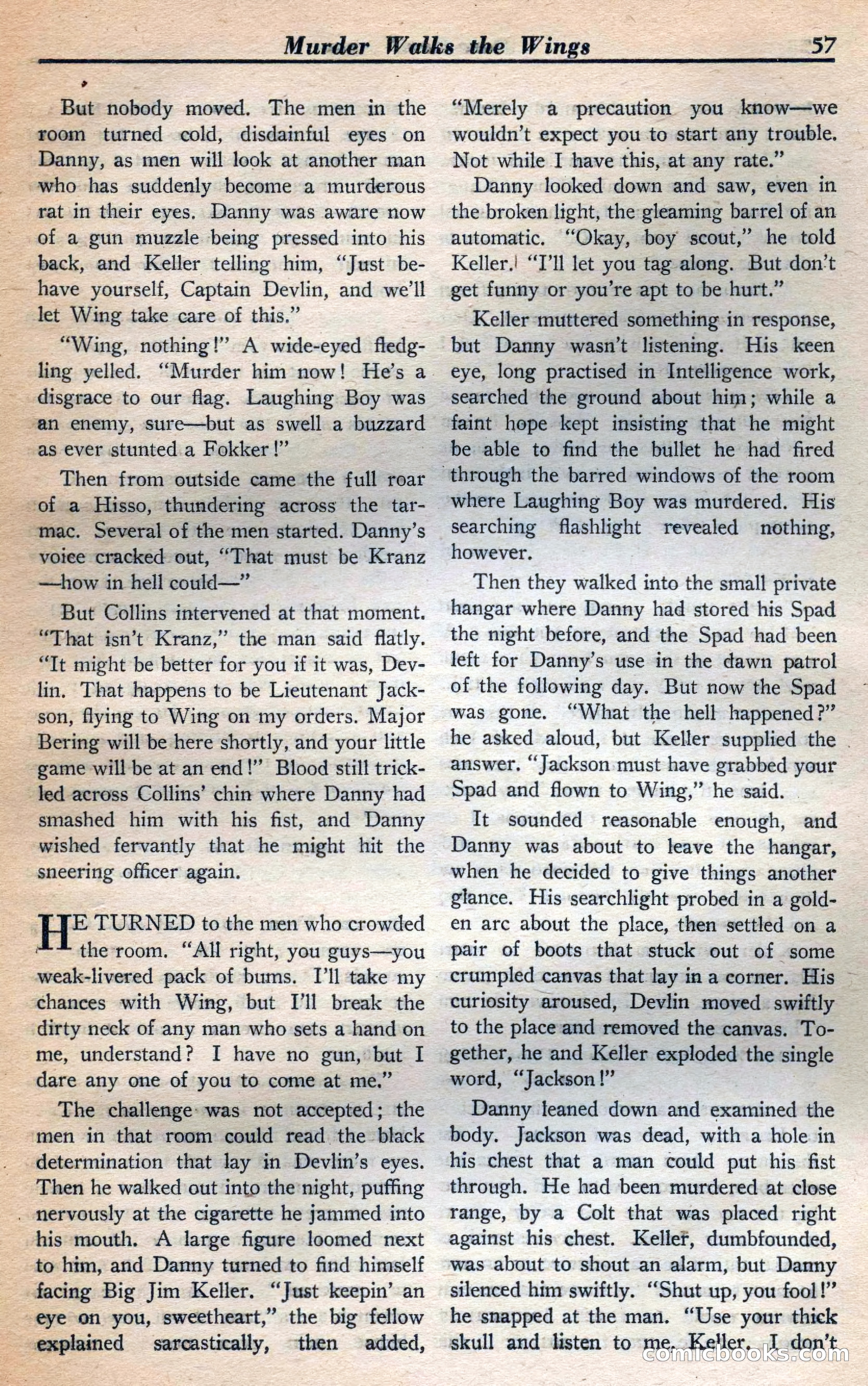 Dare-Devil Aces, January 1938 — page 58 of 116