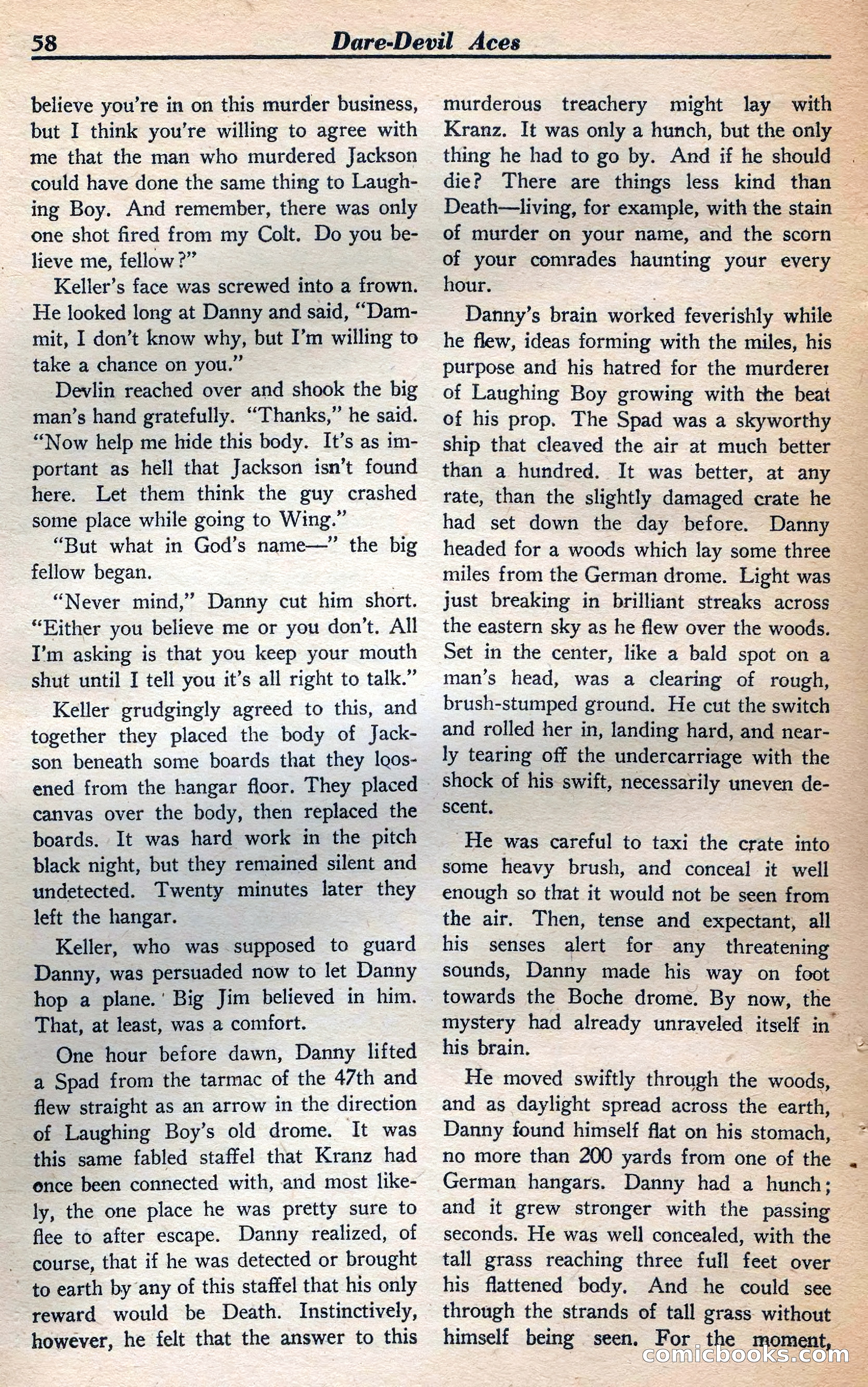 Dare-Devil Aces, January 1938 — page 59 of 116