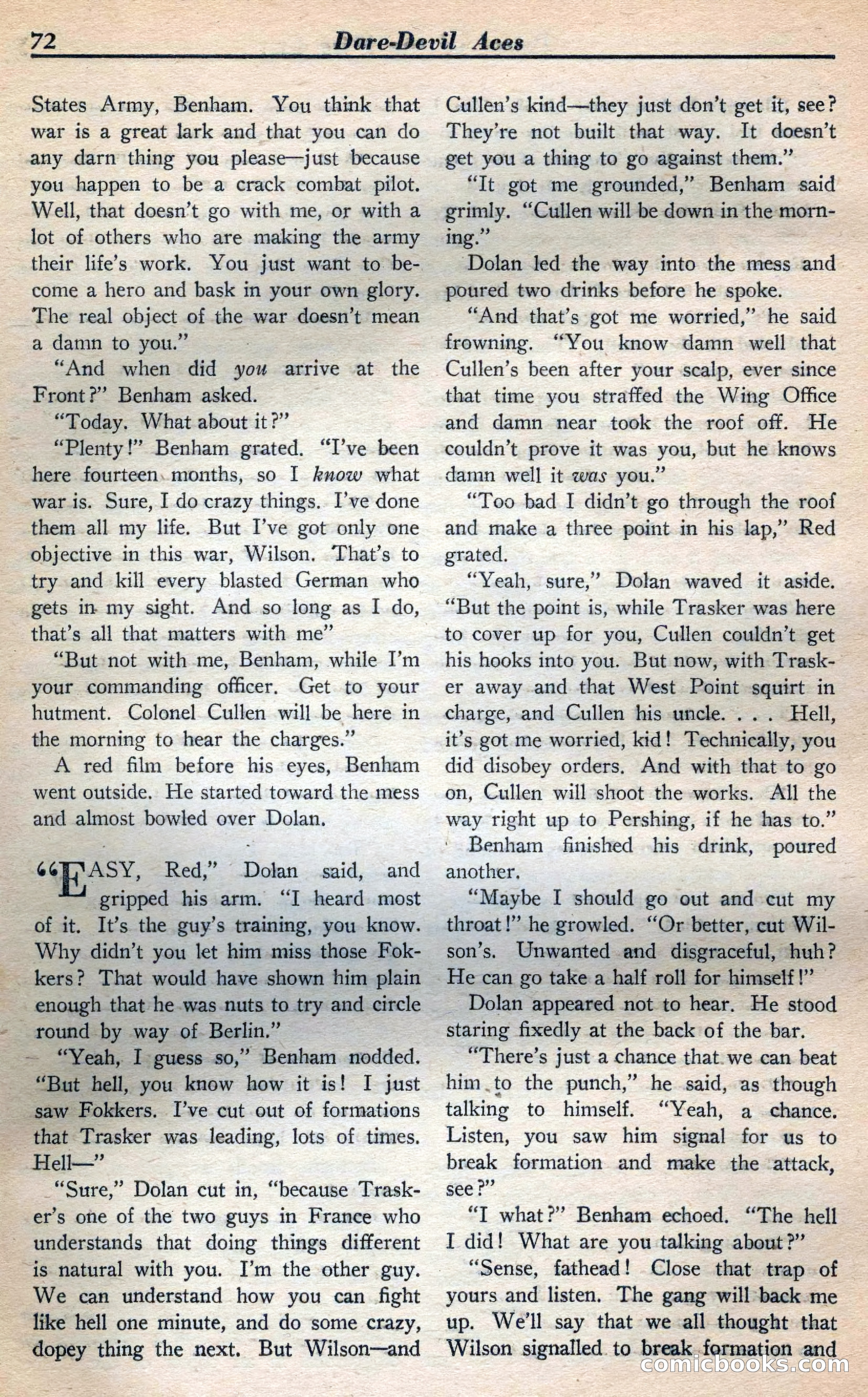 Dare-Devil Aces, January 1938 — page 73 of 116