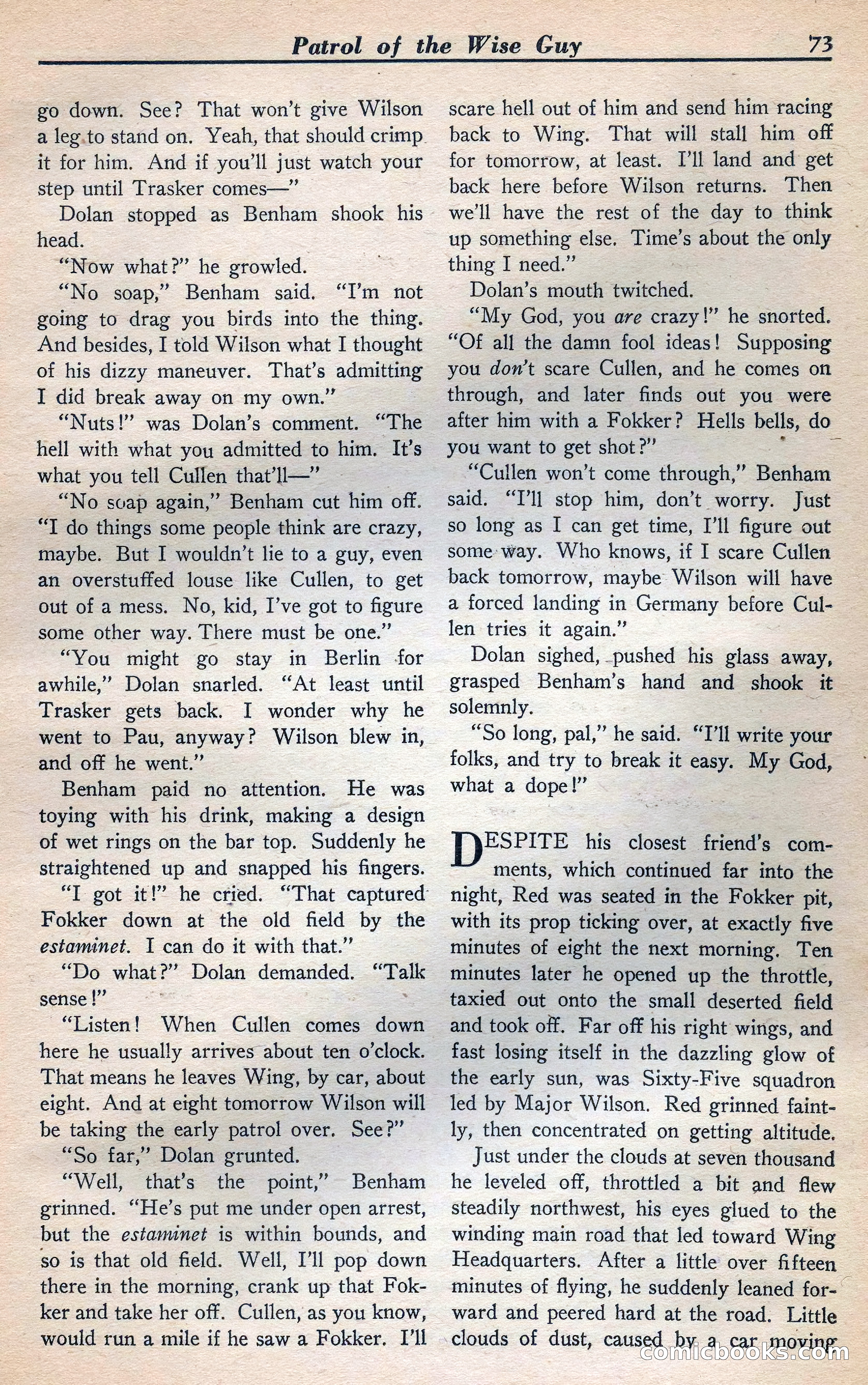 Dare-Devil Aces, January 1938 — page 74 of 116