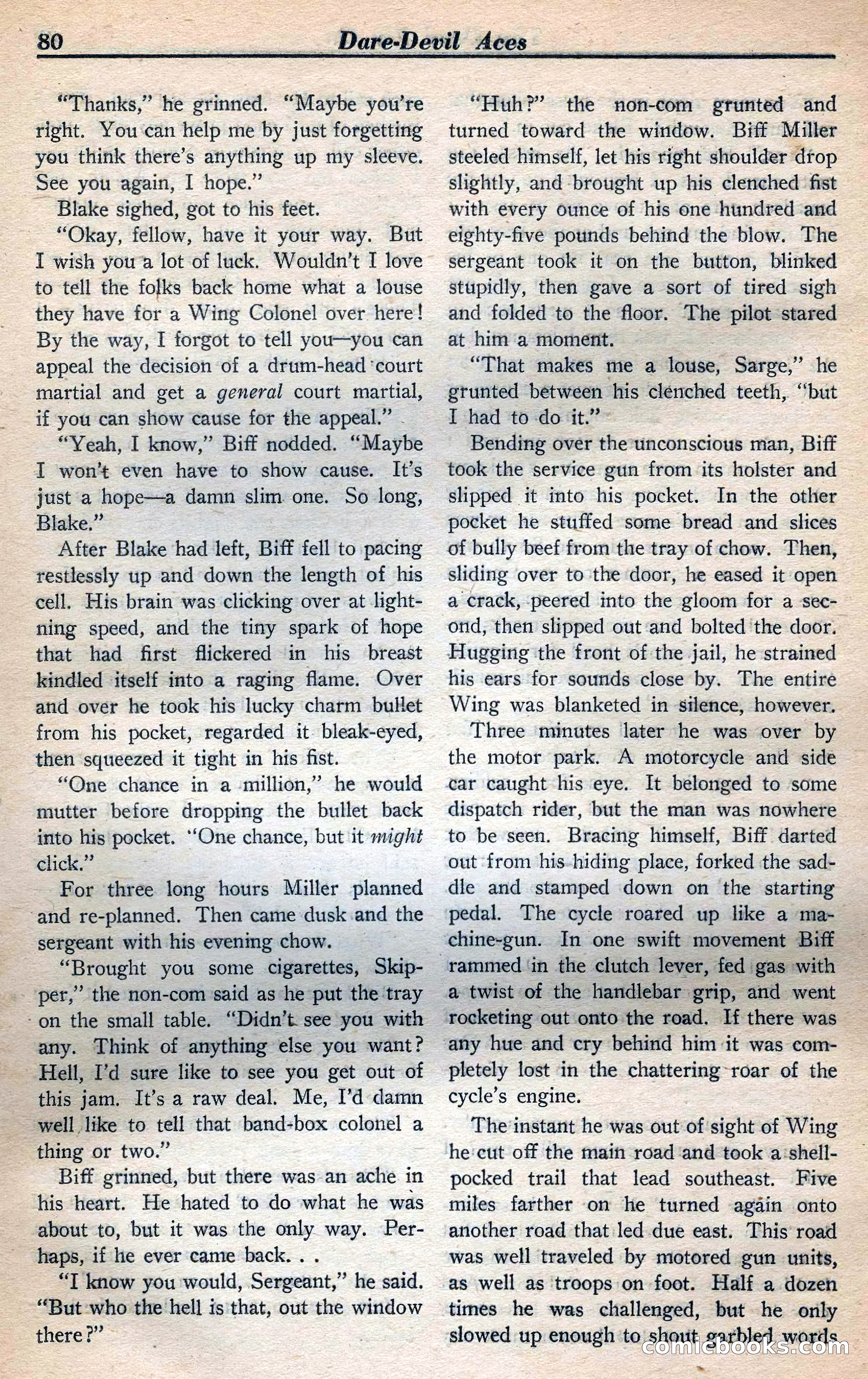 Dare-Devil Aces, January 1938 — page 81 of 116