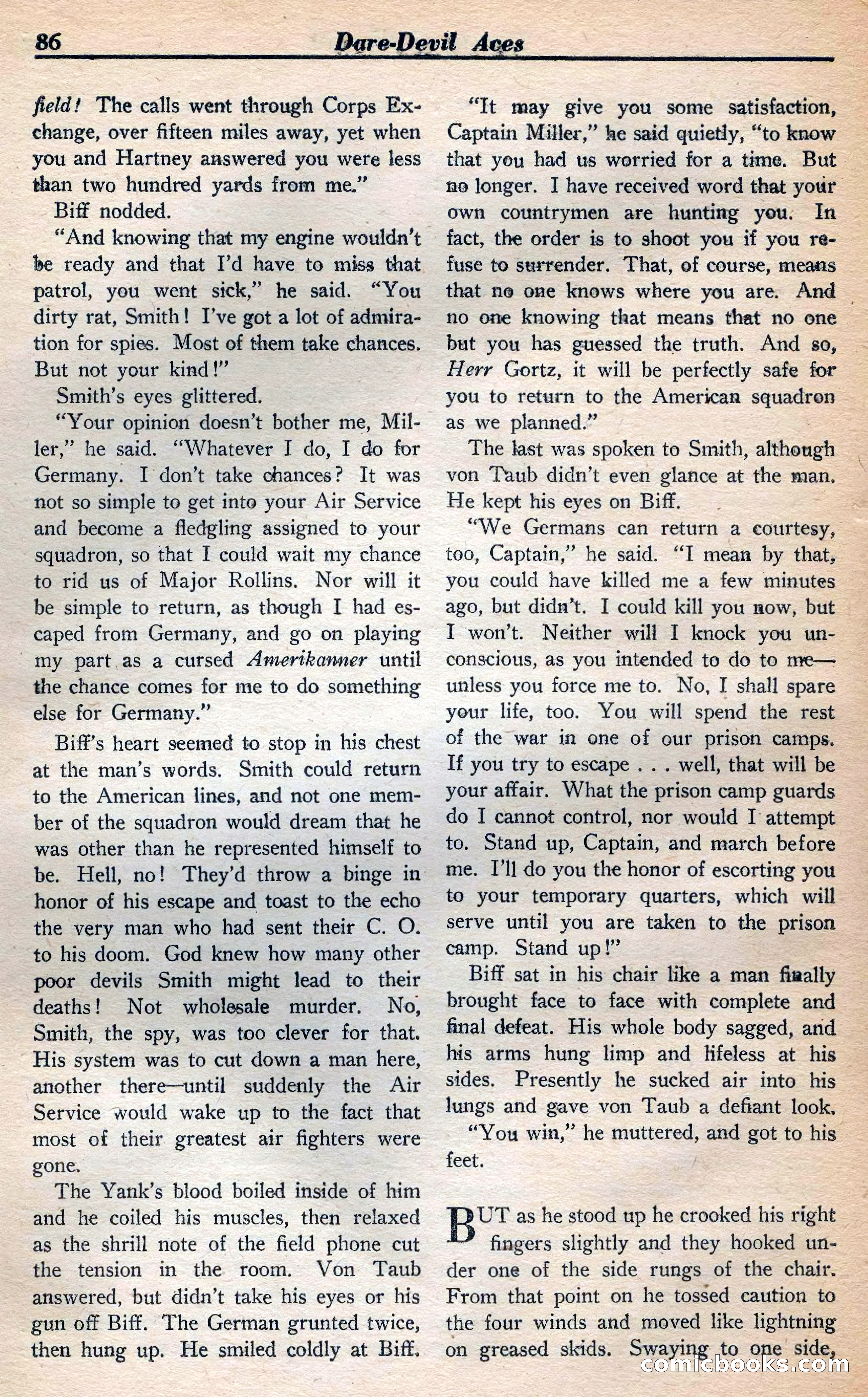 Dare-Devil Aces, January 1938 — page 87 of 116