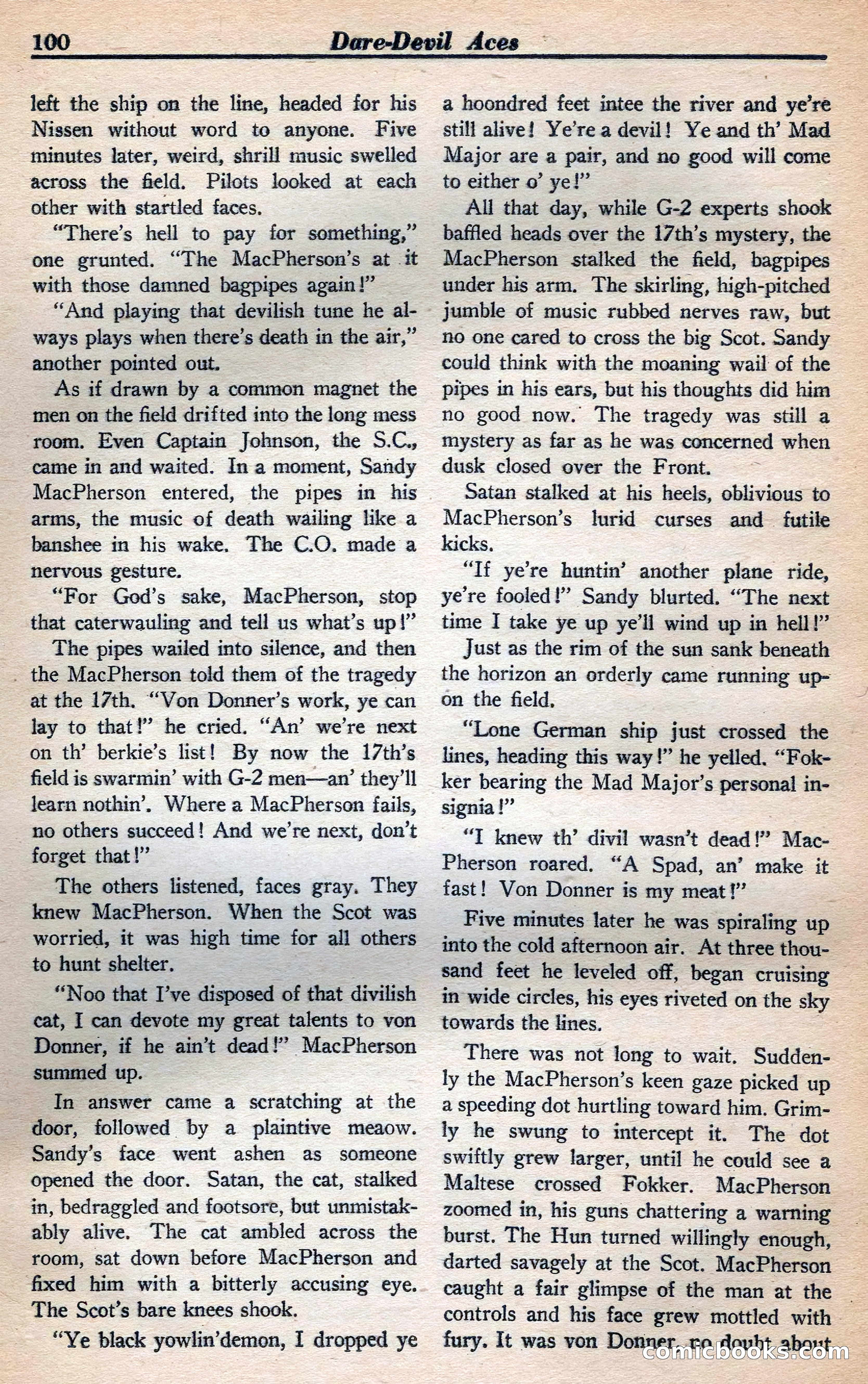 Dare-Devil Aces, January 1938 — page 101 of 116