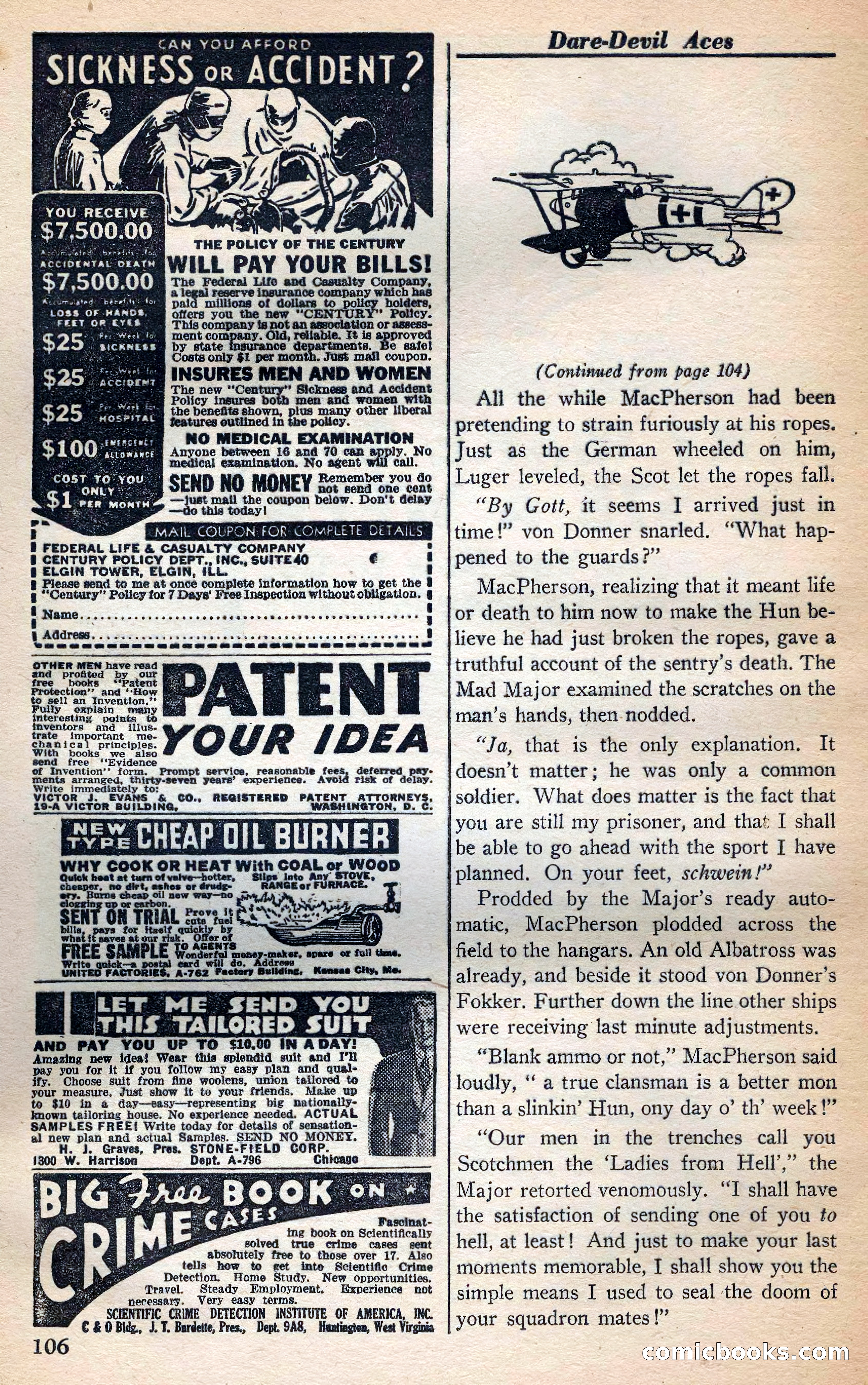 Dare-Devil Aces, January 1938 — page 107 of 116