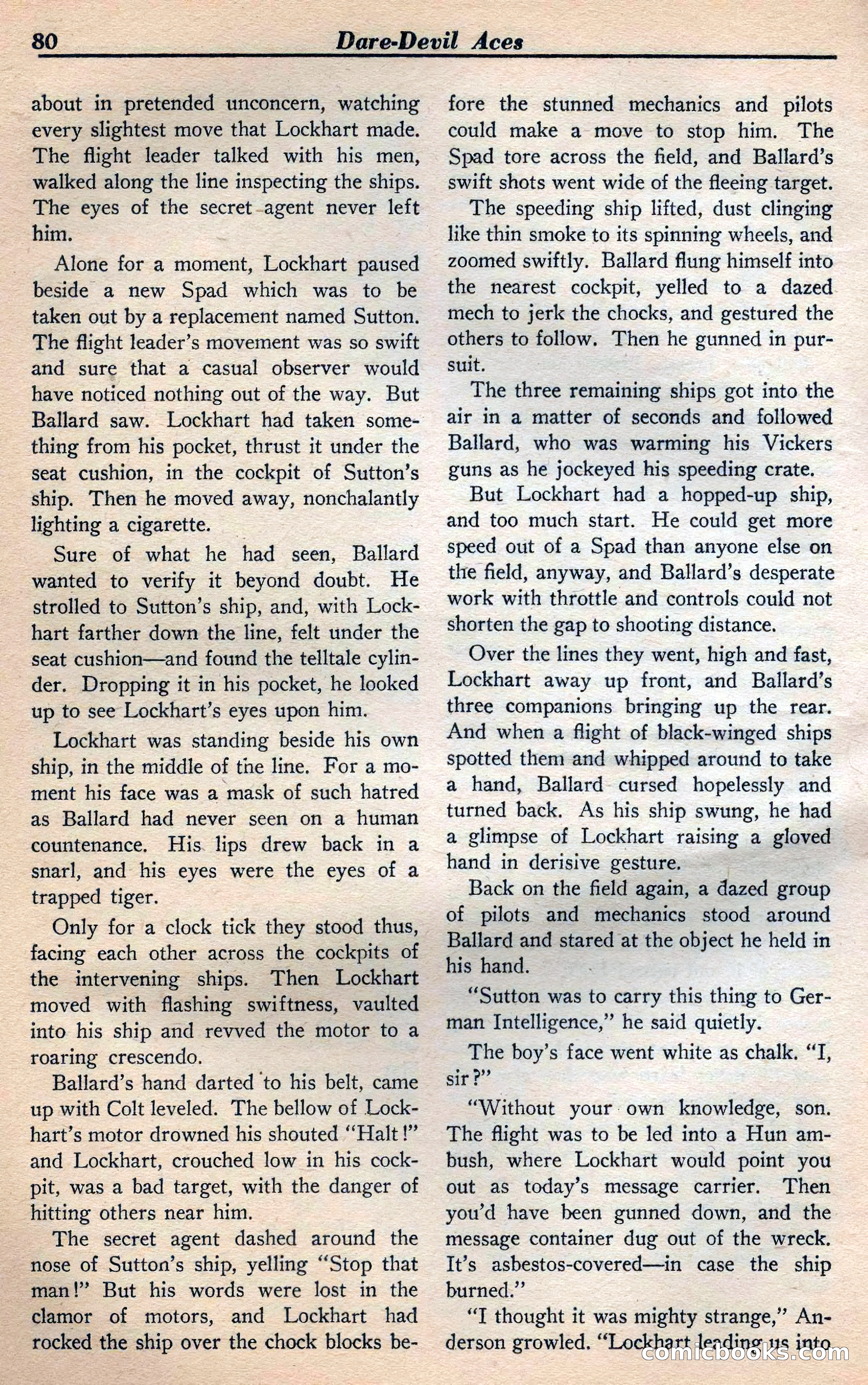 Dare-Devil Aces, Vol. 21, No. 3 — page 82 of 117