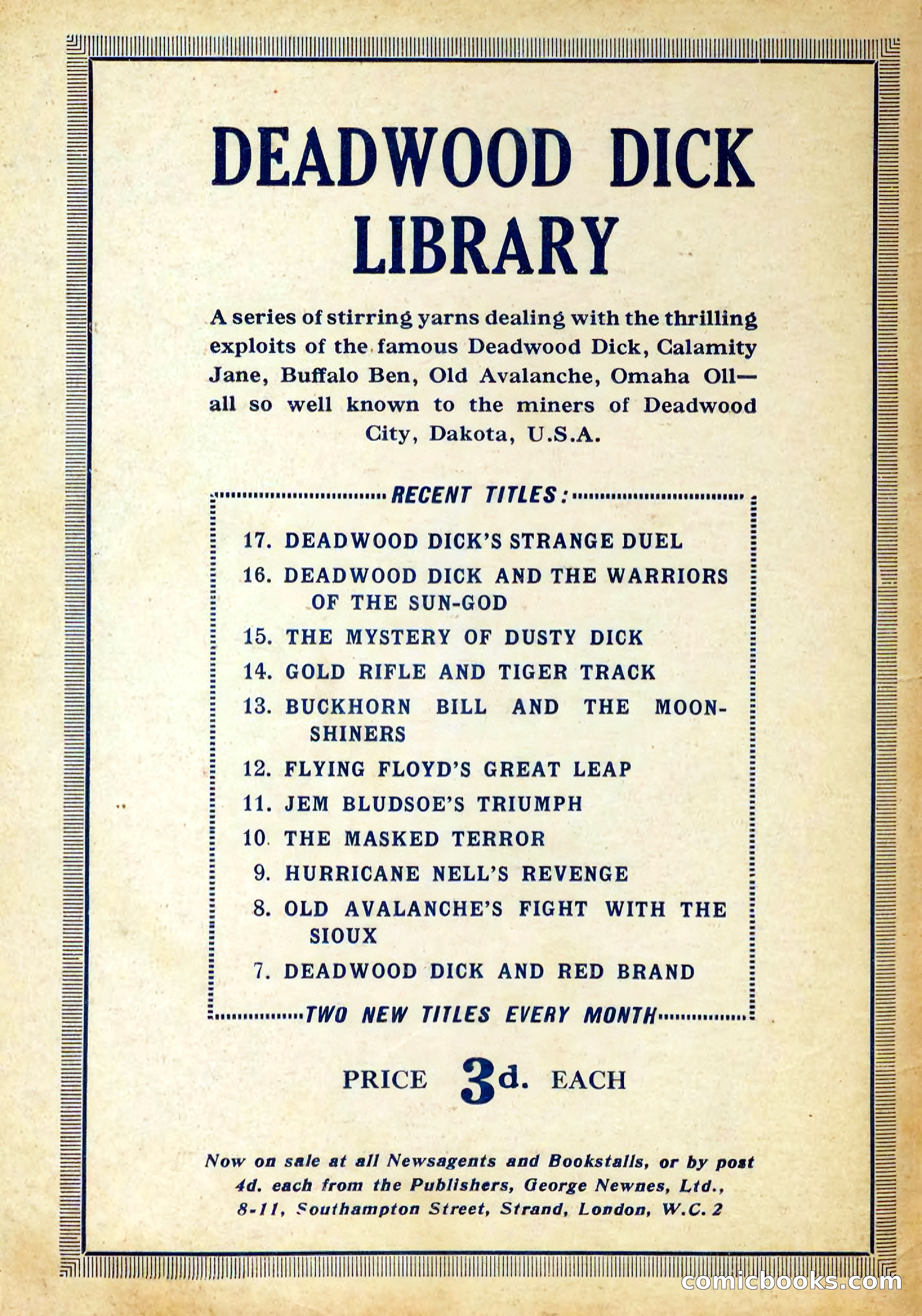 Deadwood Dick Library No. 18: The Hermit of Cascade City — page 2 of 36
