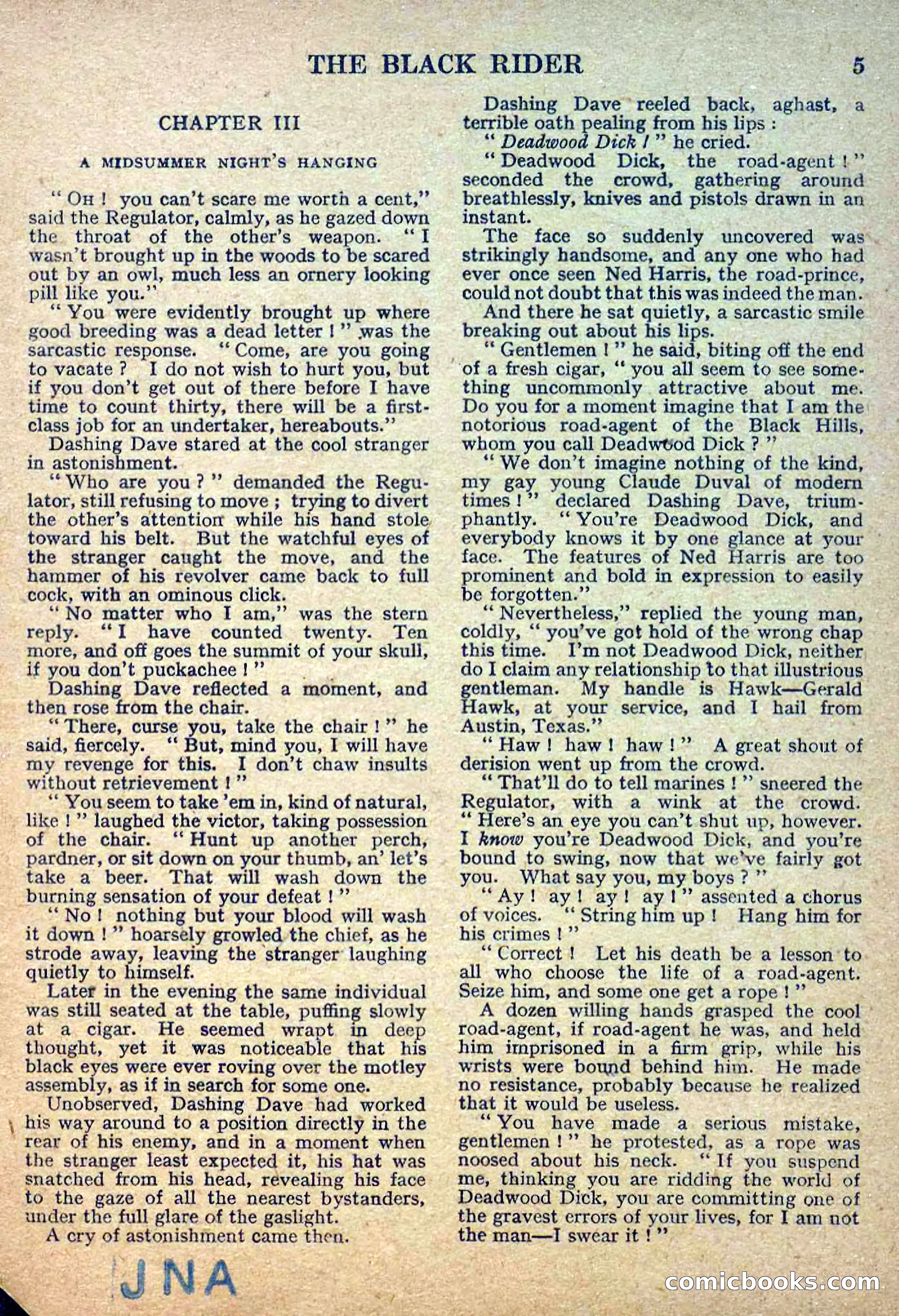 Deadwood Dick Library No. 2: The Black Rider — page 7 of 36