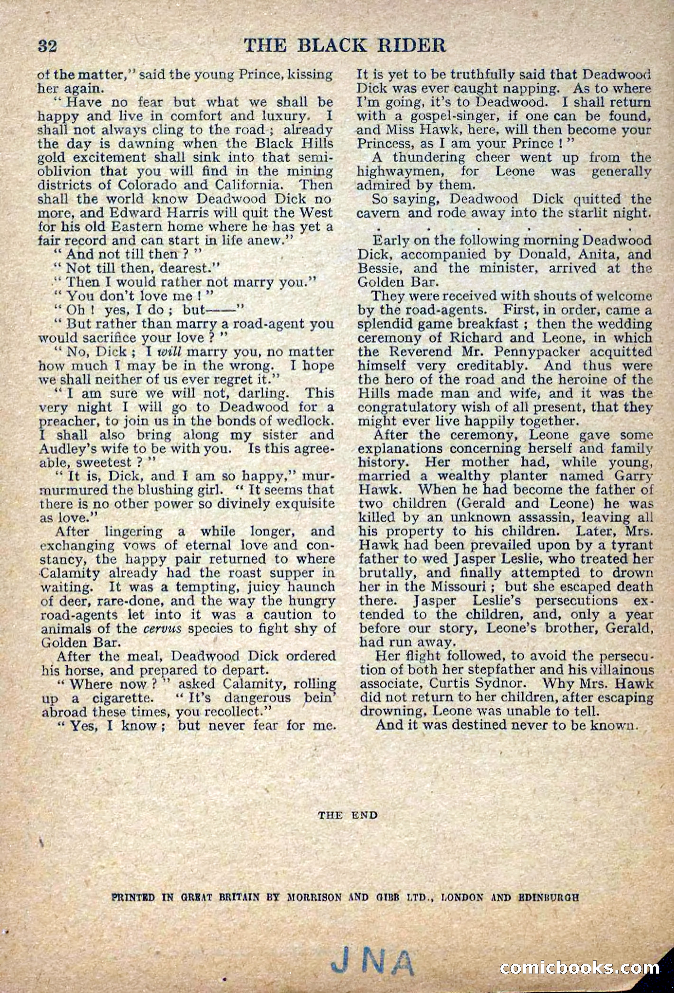 Deadwood Dick Library No. 2: The Black Rider — page 34 of 36