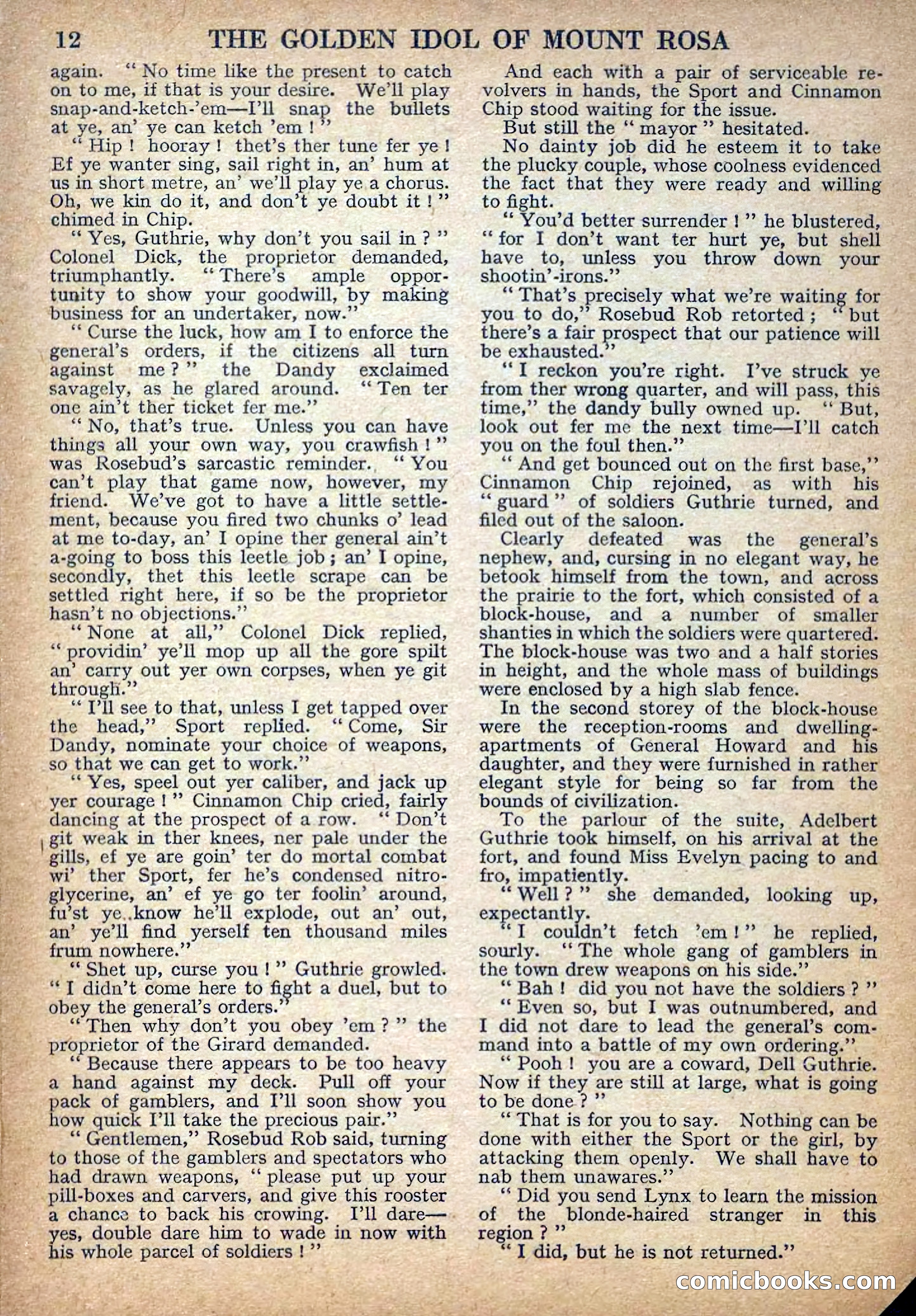 Deadwood Dick Library No. 27: The Golden Idol of Mount Rosa — page 14 of 36