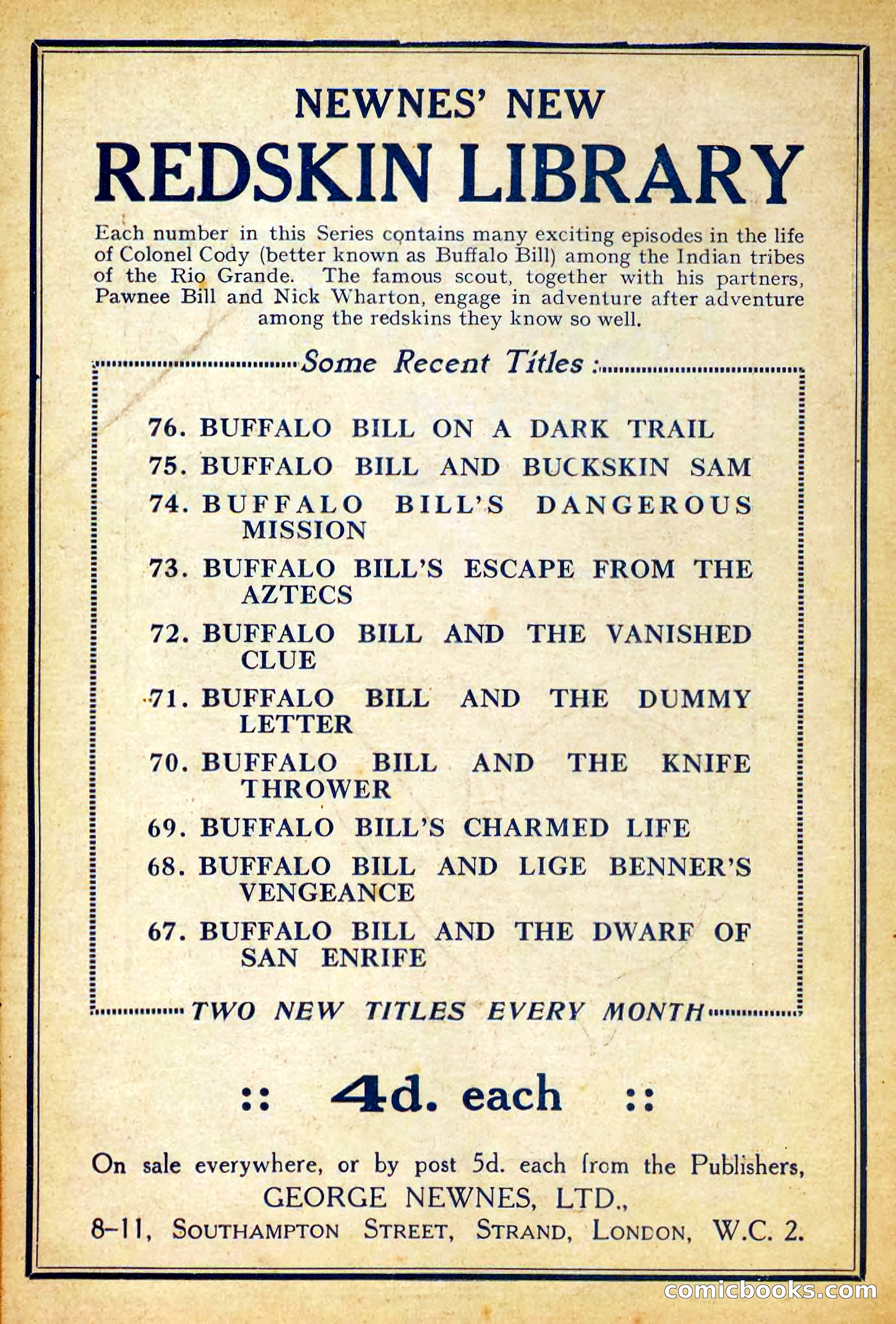 Deadwood Dick Library No. 27: The Golden Idol of Mount Rosa — page 36 of 36