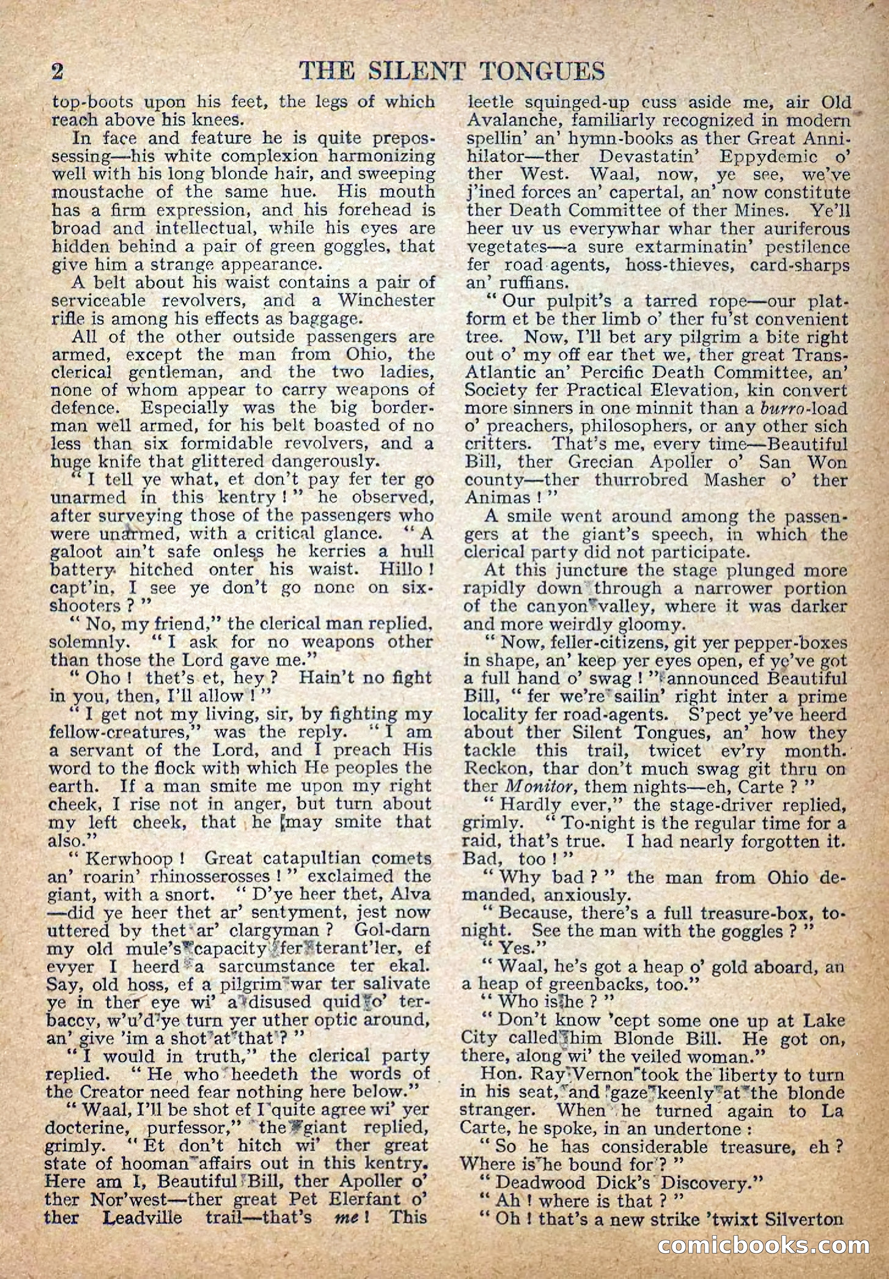 Deadwood Dick Library No. 29: The Silent Tongues — page 4 of 36