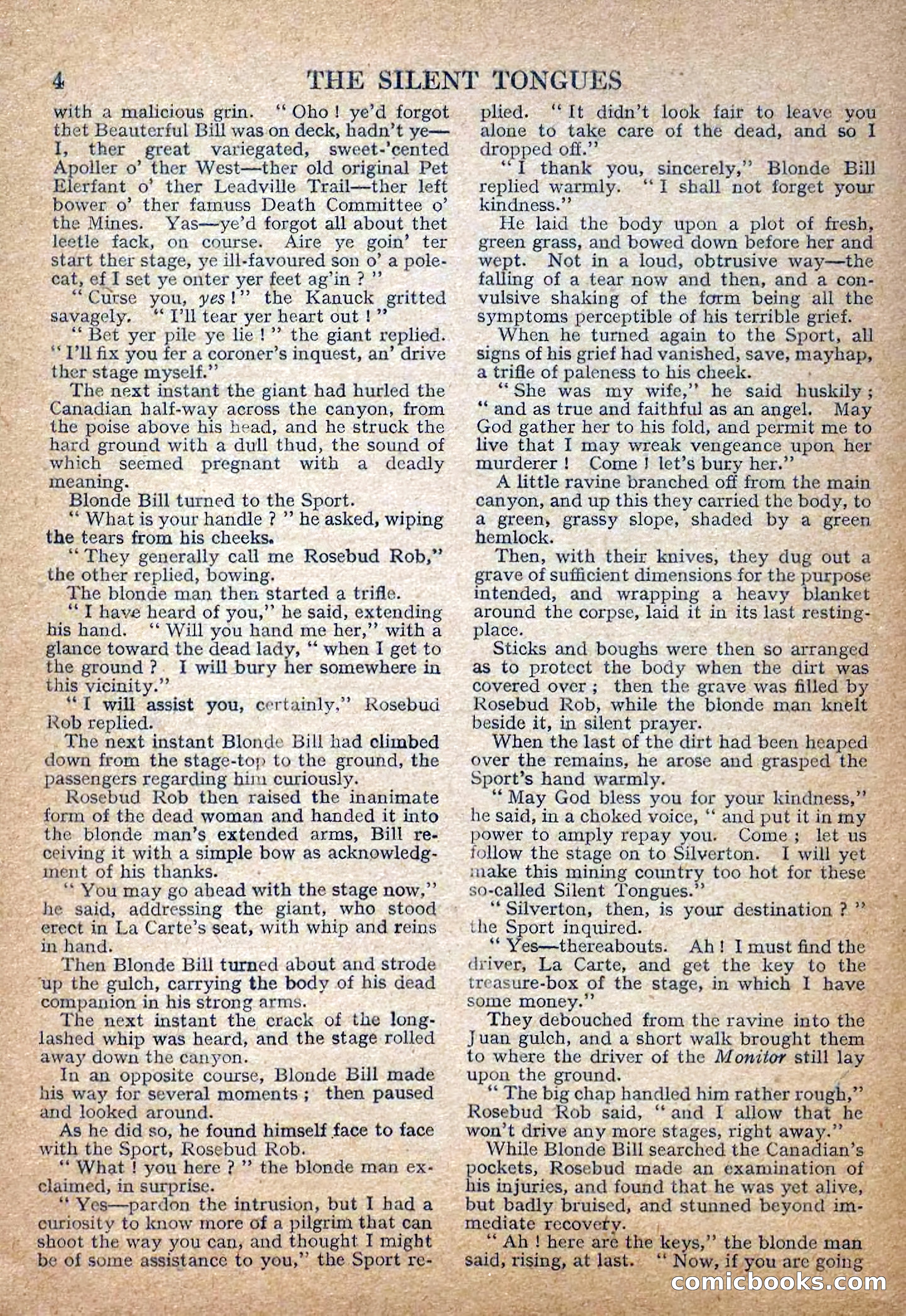 Deadwood Dick Library No. 29: The Silent Tongues — page 6 of 36