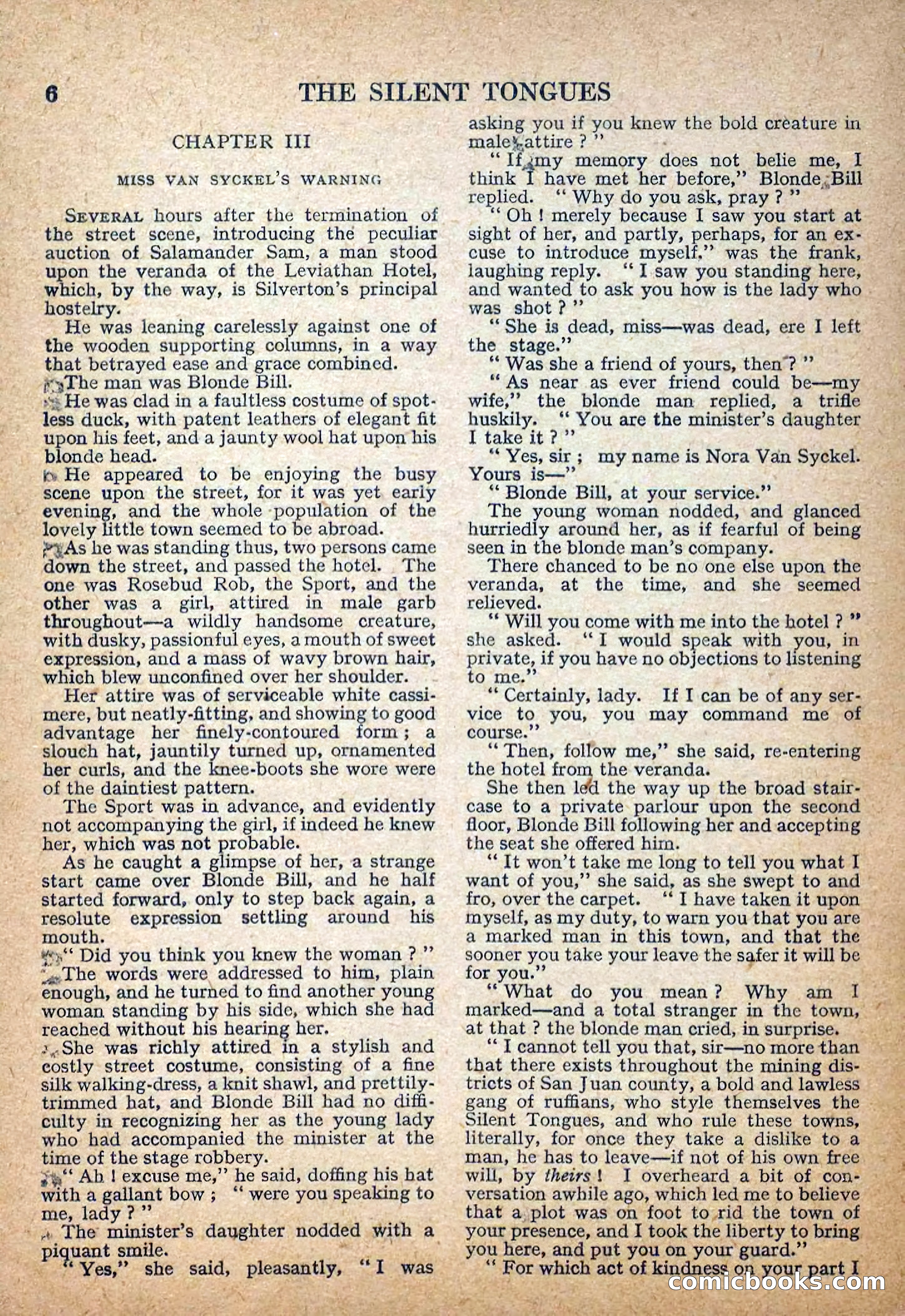 Deadwood Dick Library No. 29: The Silent Tongues — page 8 of 36