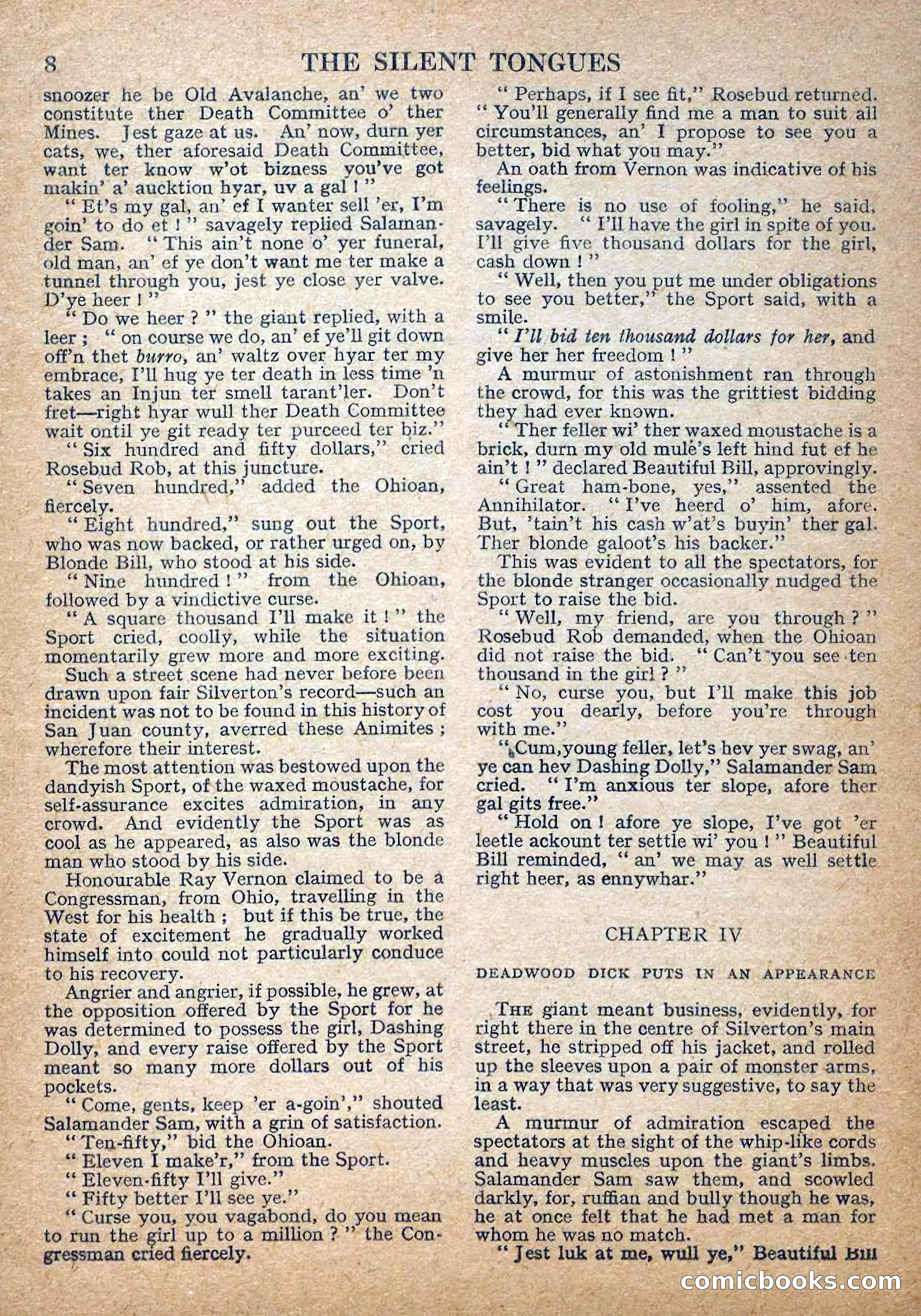 Deadwood Dick Library No. 29: The Silent Tongues — page 10 of 36