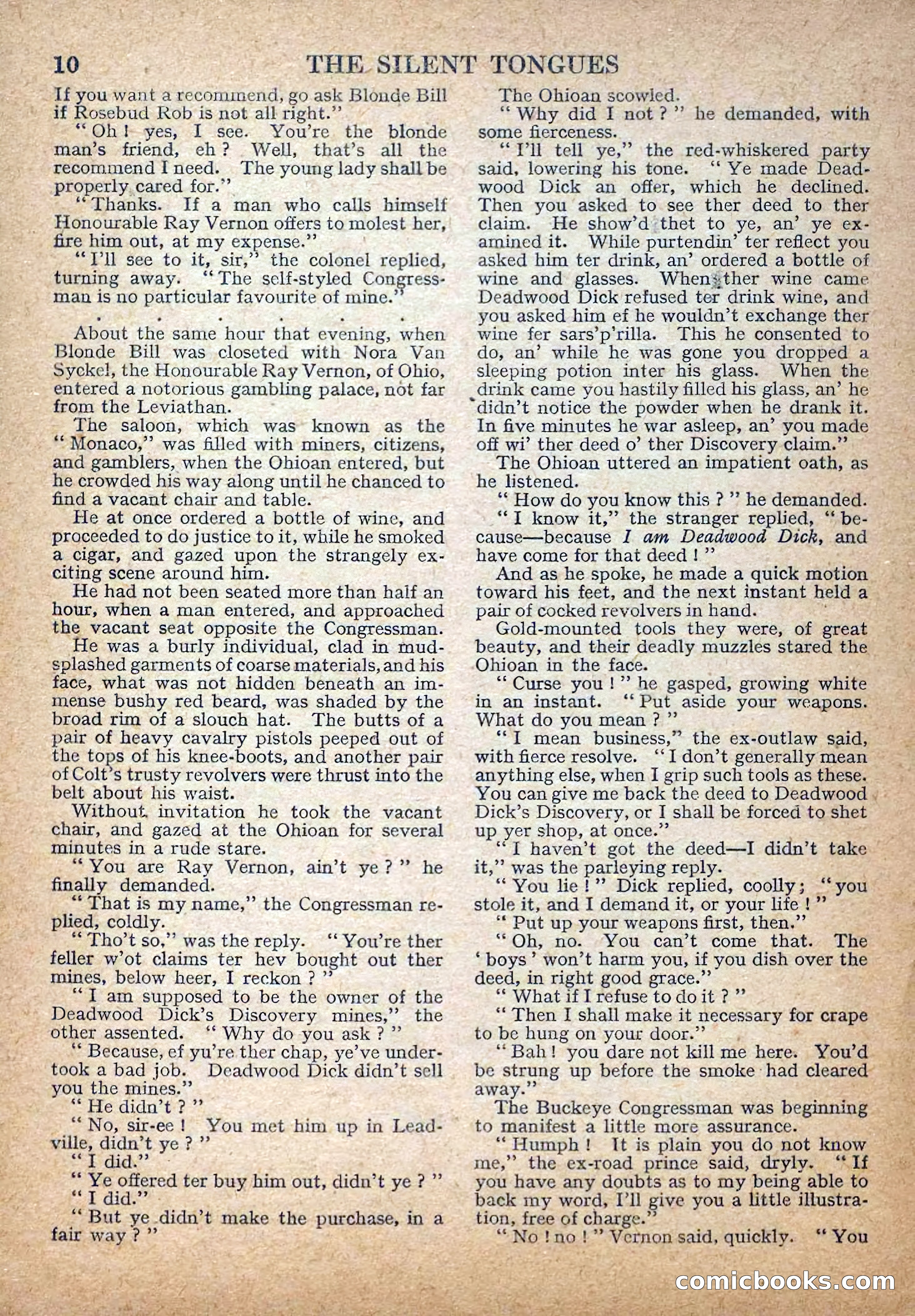 Deadwood Dick Library No. 29: The Silent Tongues — page 12 of 36
