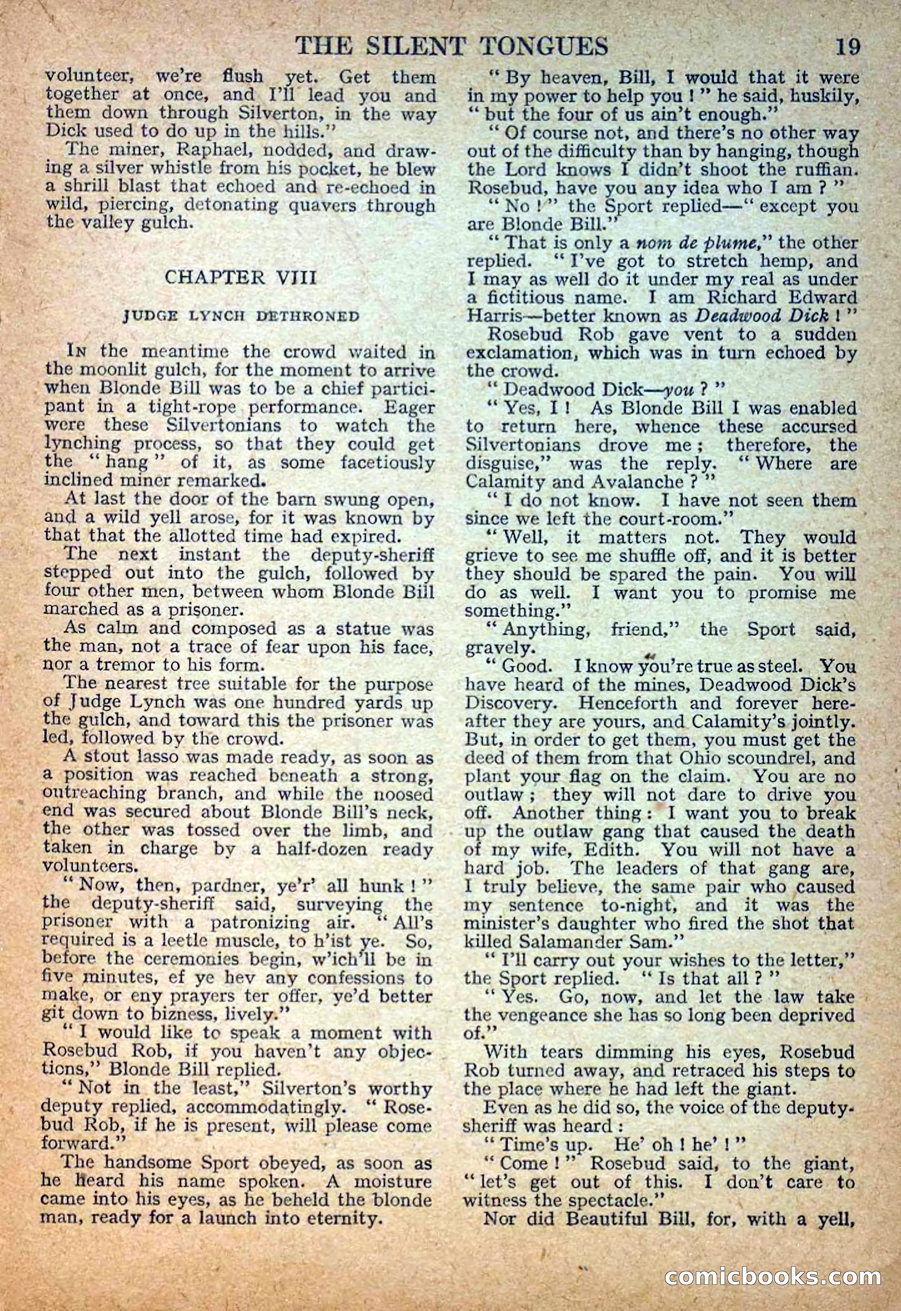 Deadwood Dick Library No. 29: The Silent Tongues — page 21 of 36