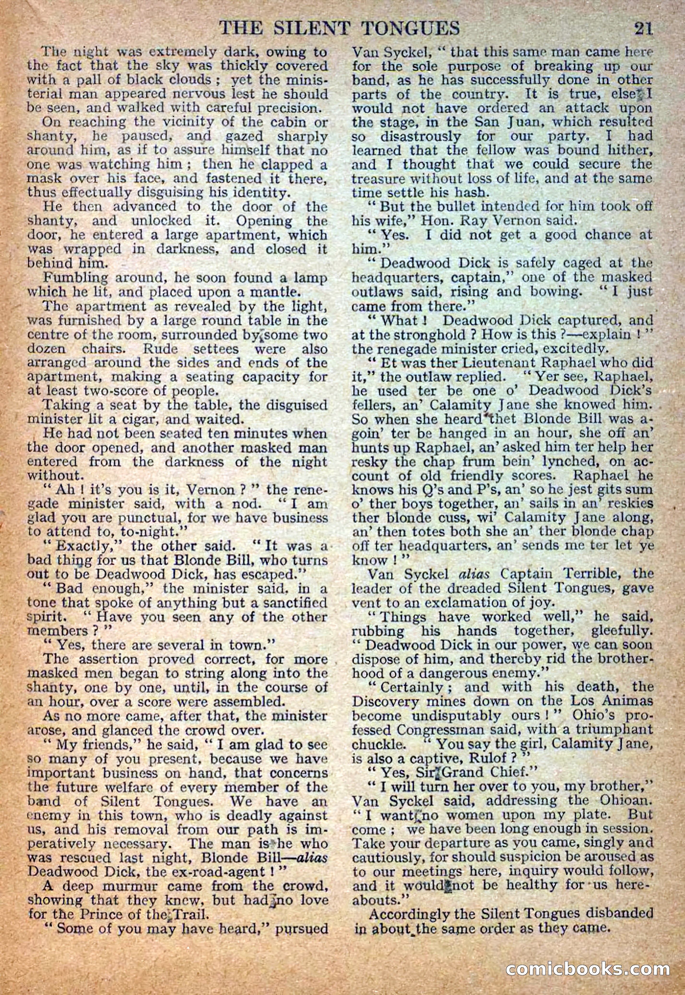 Deadwood Dick Library No. 29: The Silent Tongues — page 23 of 36