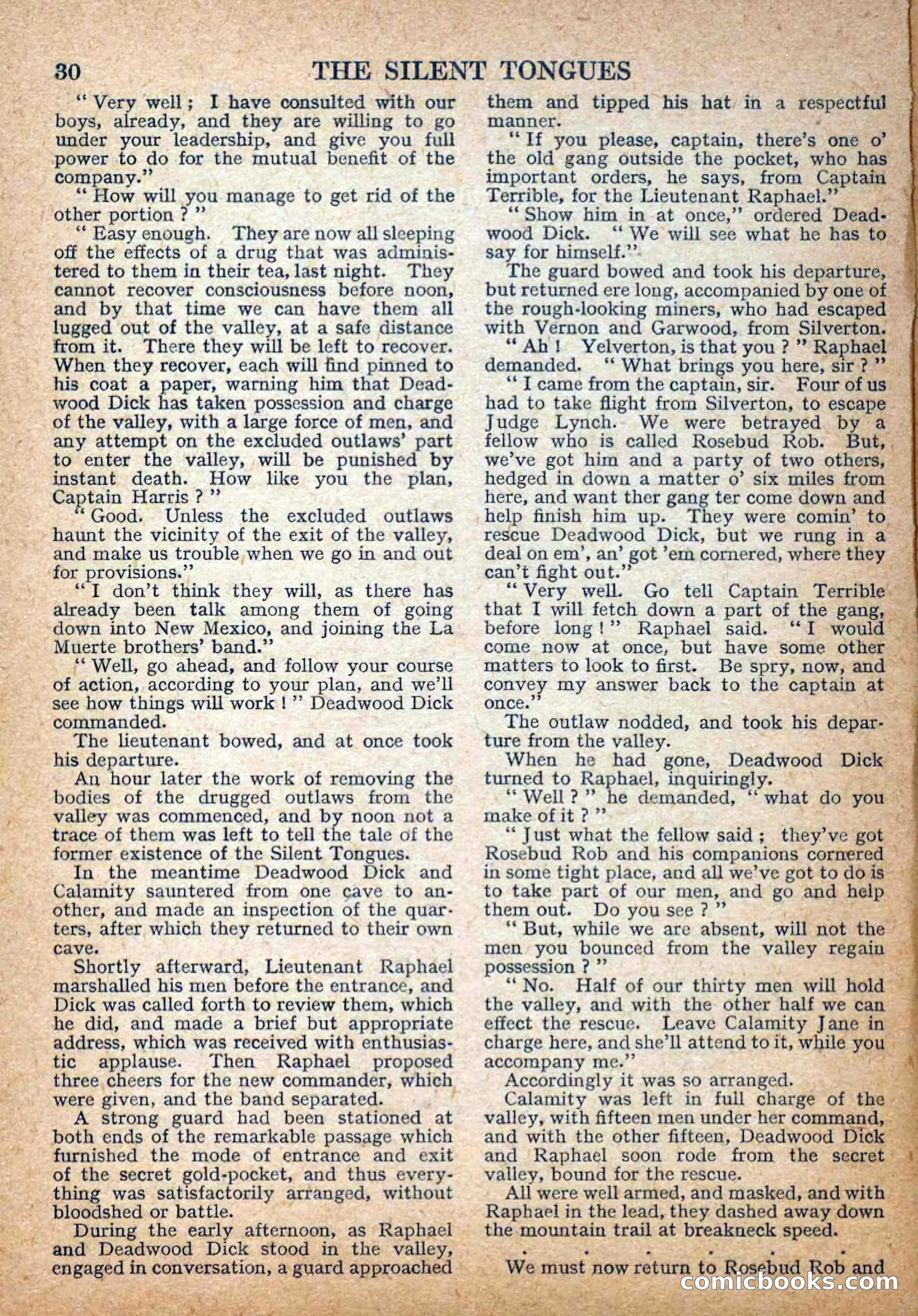 Deadwood Dick Library No. 29: The Silent Tongues — page 32 of 36